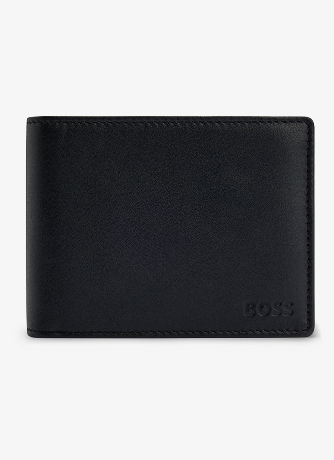 BOSS Arezzo portemonnee van leer - voorkant 3 zwart