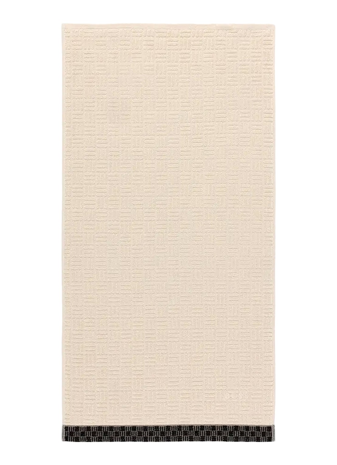 BOSS Badhanddoek 50 x 100 cm - voorkant beige