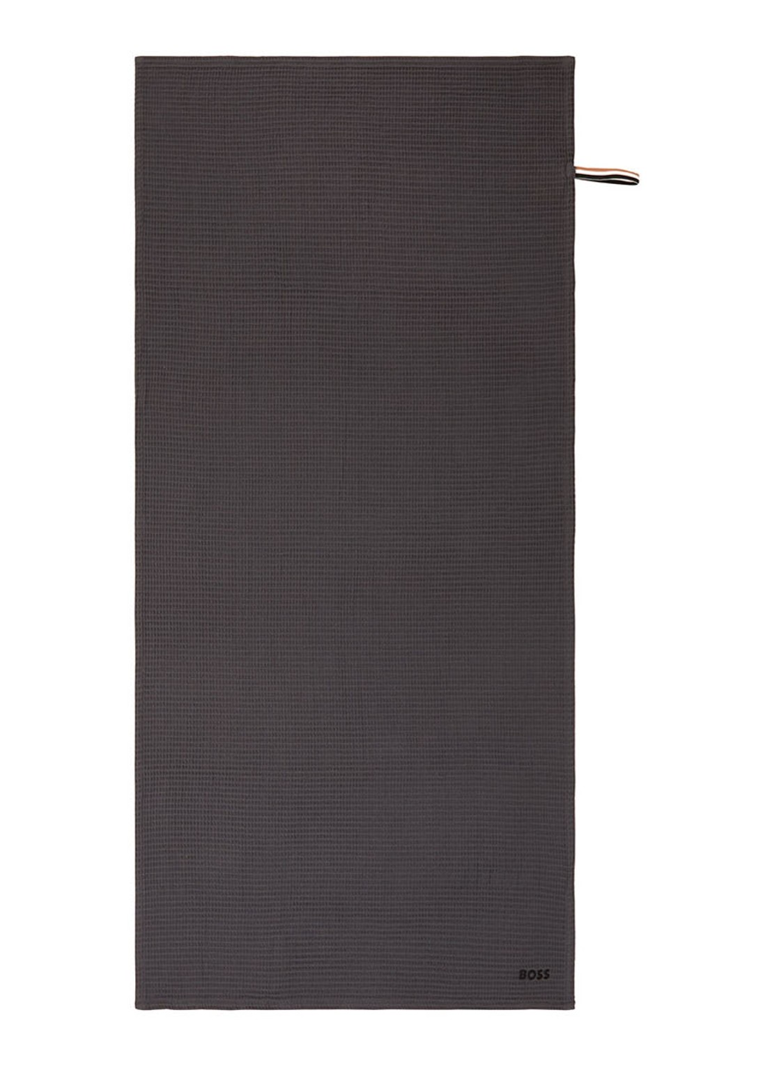BOSS Badhanddoek van katoen 70 x 140 cm - voorkant 3 antraciet