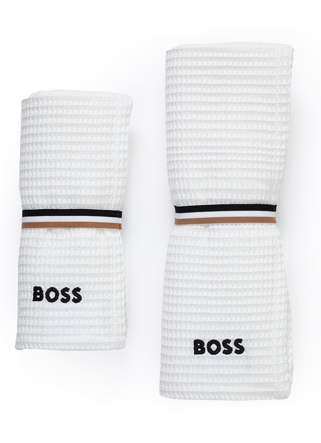 BOSS Badhanddoek van katoen 70 x 140 cm - detail 4 wit