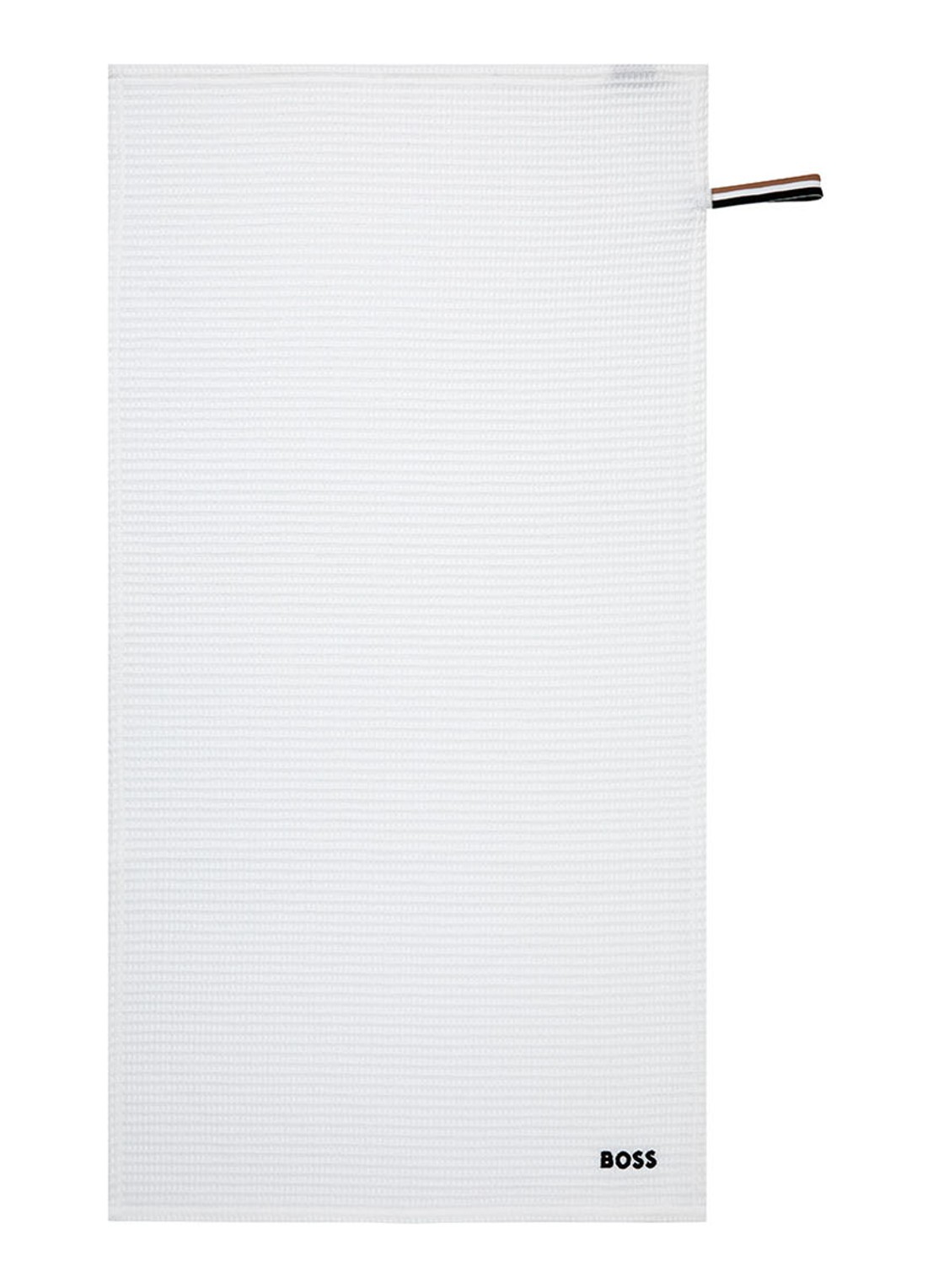 BOSS Badhanddoek van katoen 70 x 140 cm - voorkant 6 wit