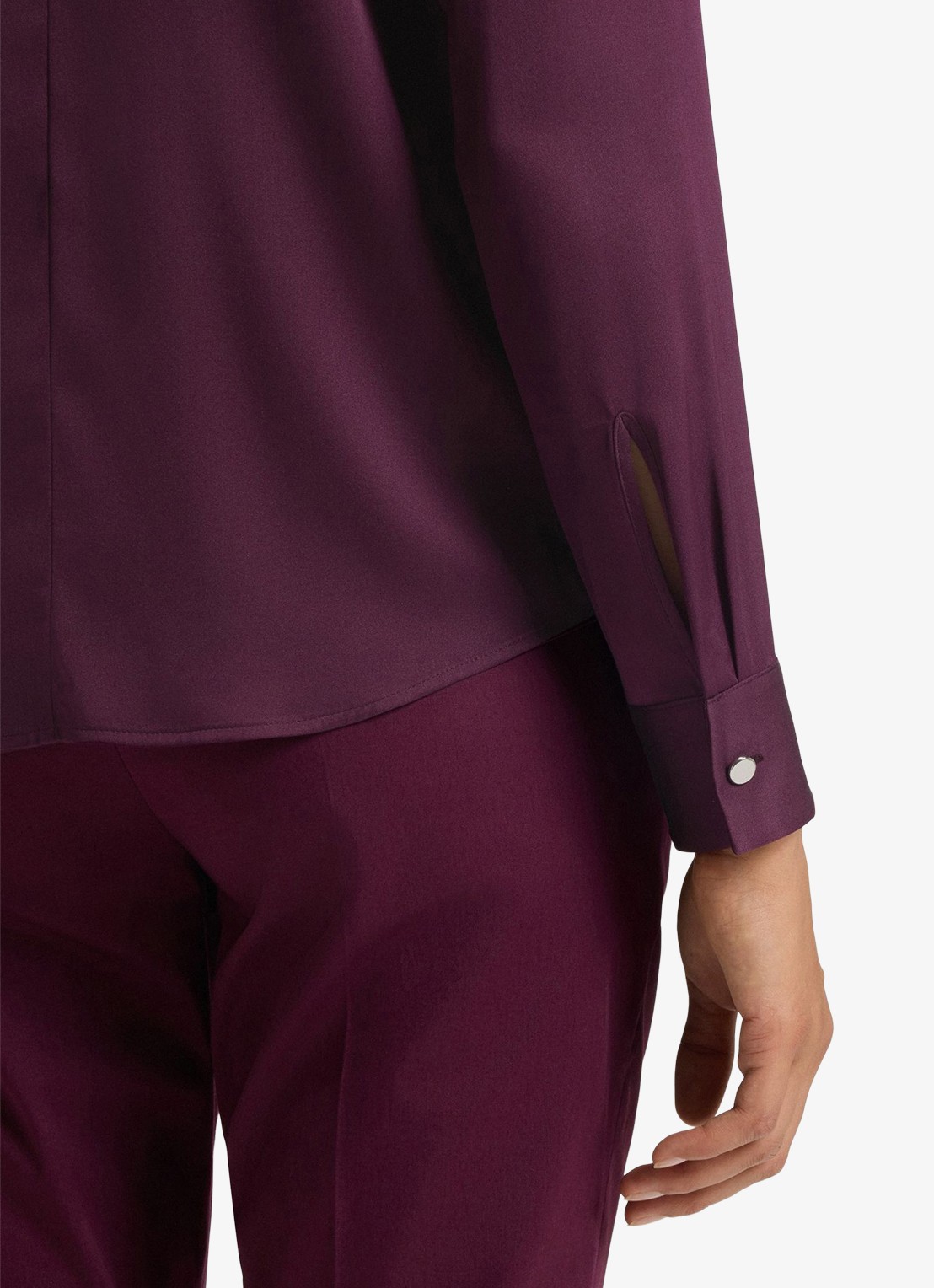BOSS Banorah blouse in zijdeblend - detail 6 open purple-557 / paars