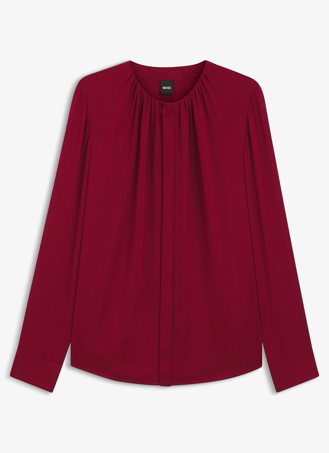 BOSS Banorah blouse in zijdeblend - voorkant 3 rood