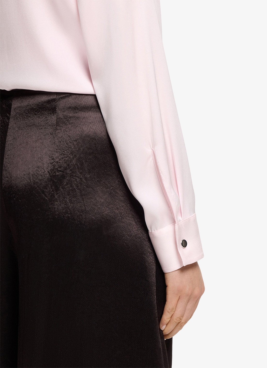 BOSS Banorah blouse in zijdeblend - detail 6 light/pastel pink-680 / roze