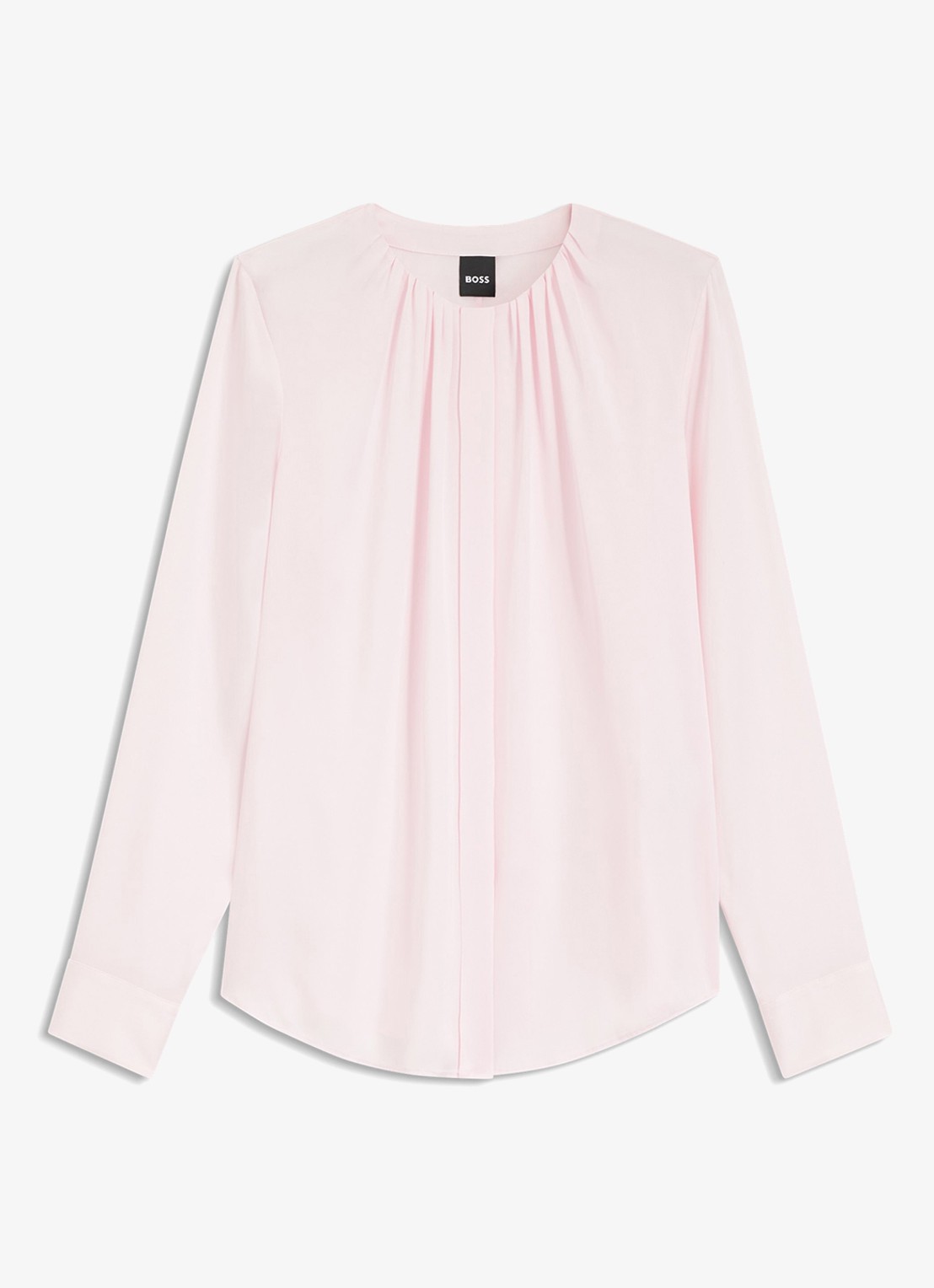 BOSS Banorah blouse in zijdeblend - voorkant light/pastel pink-680 / roze