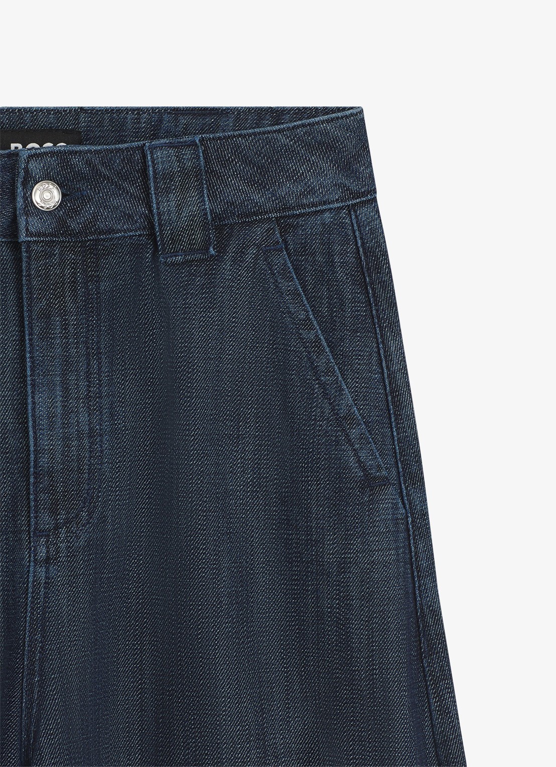 BOSS Barrel high waist loose fit jeans met medium wassing - detail 4 indigo