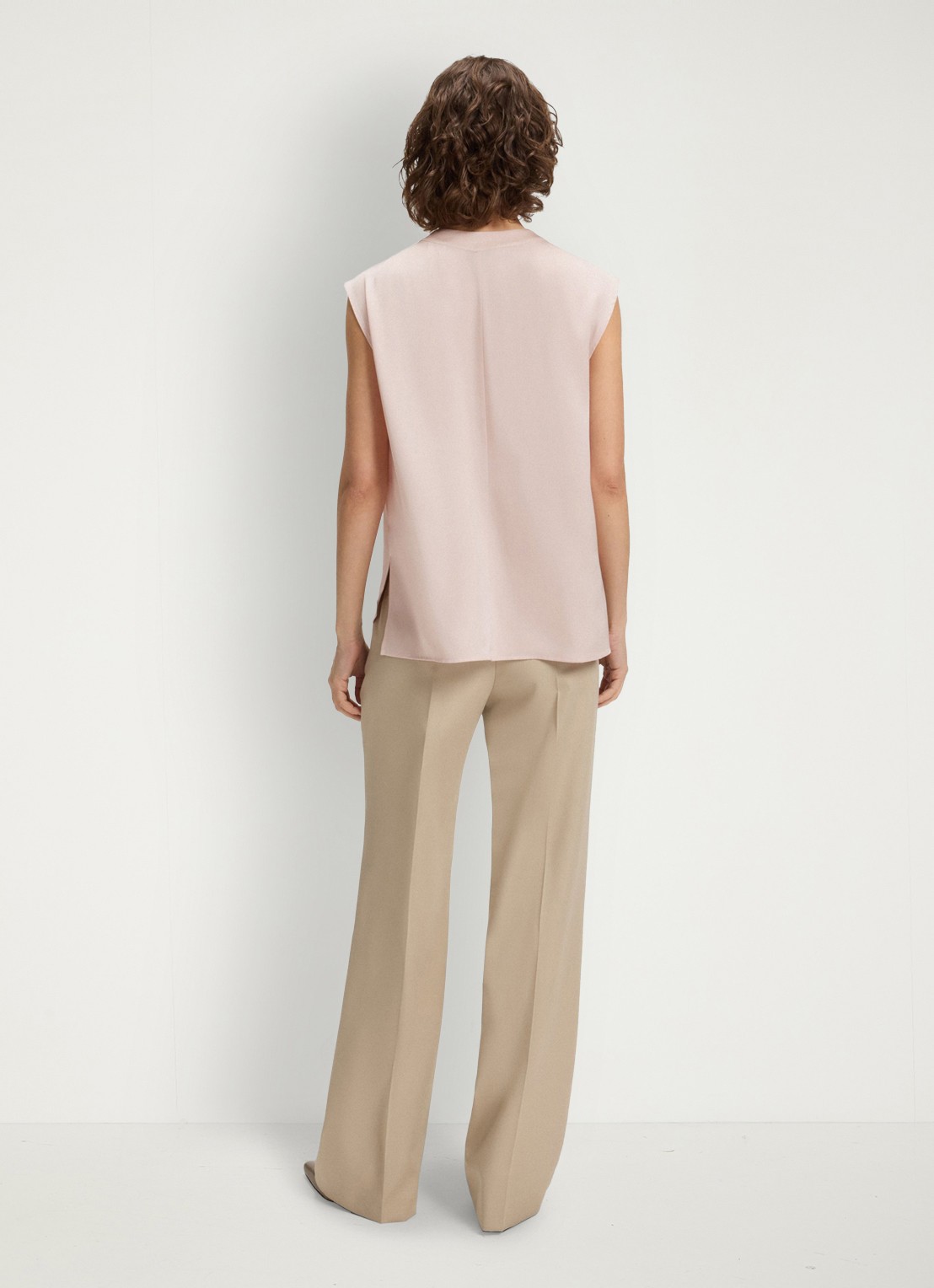 BOSS Basina blouse met plooidetail - achterkant 6 open purple-556 / roze