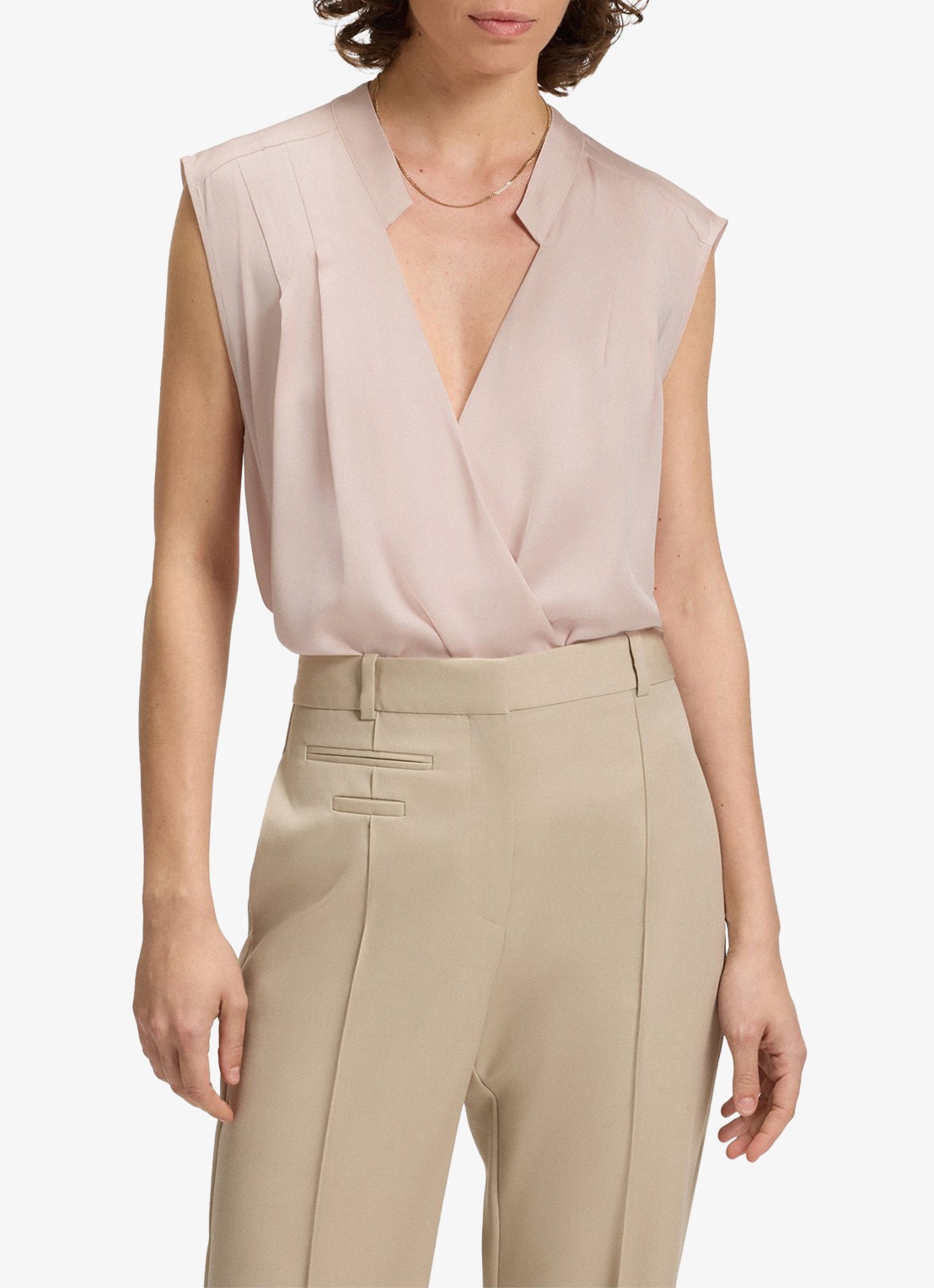 BOSS Basina blouse met plooidetail - detail 3 open purple-556 / roze
