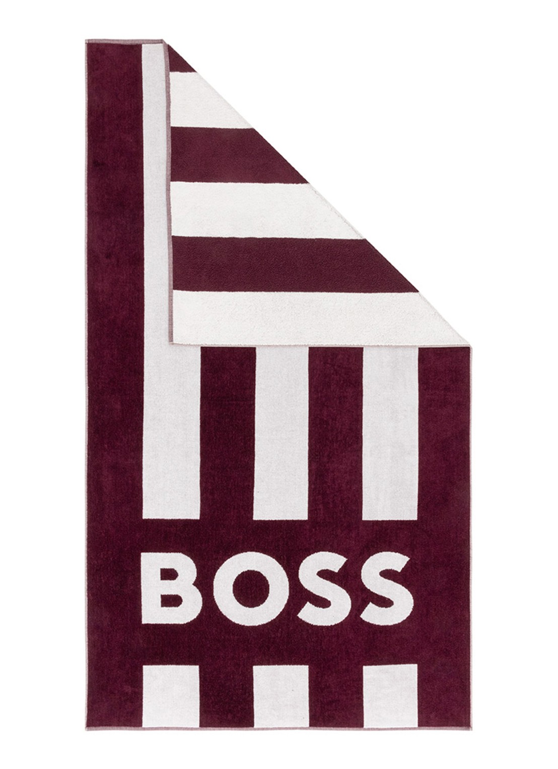 BOSS Bath strandlaken 90 x 160 cm - voorkant 2 bordeauxrood