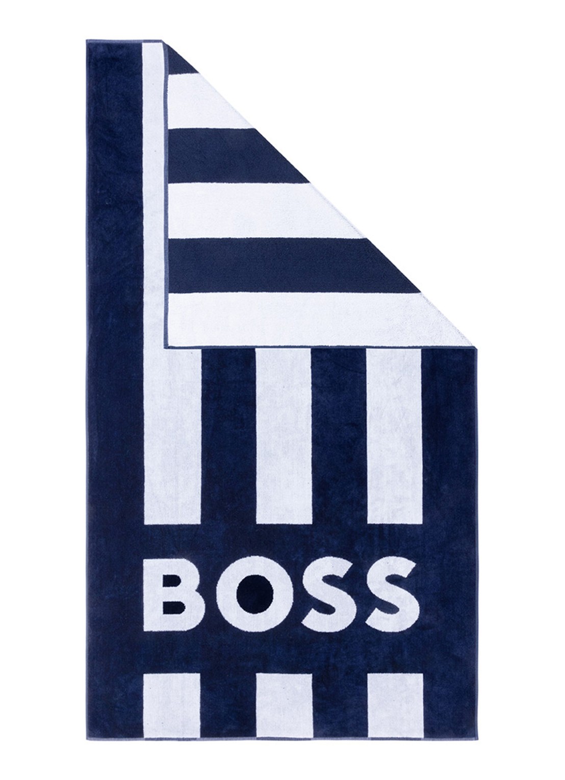BOSS Bath strandlaken 90 x 160 cm - voorkant 3 donkerblauw