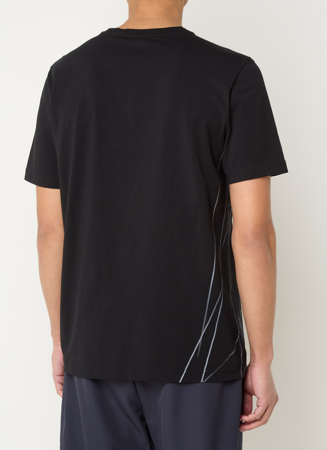 BOSS Beetle T-shirt met print en logo - achterkant 3 zwart