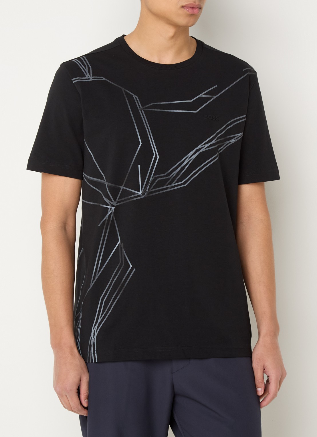 BOSS Beetle T-shirt met print en logo - detail 4 zwart