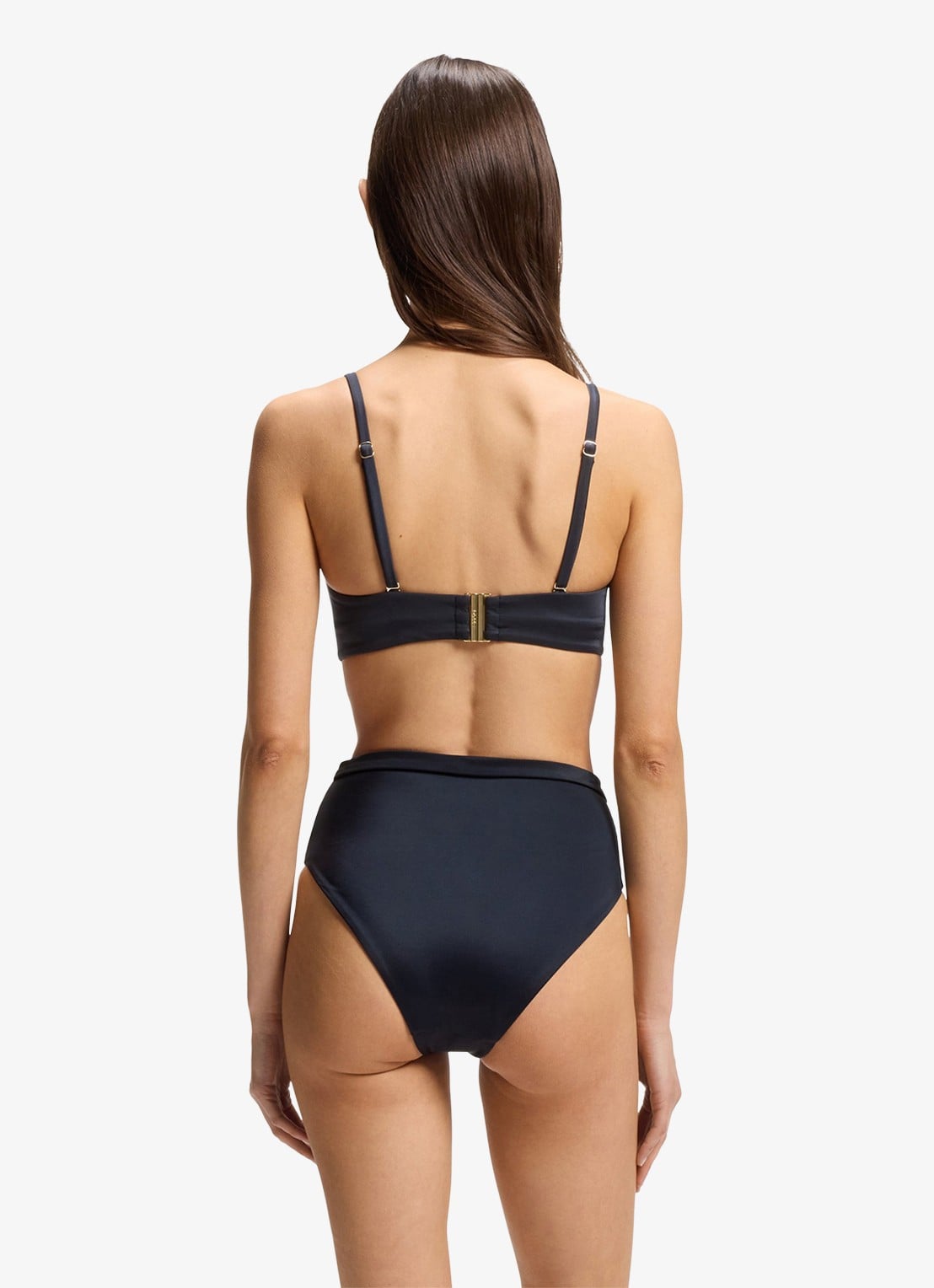 BOSS Bikinitop met logo - achterkant 5 donkerblauw
