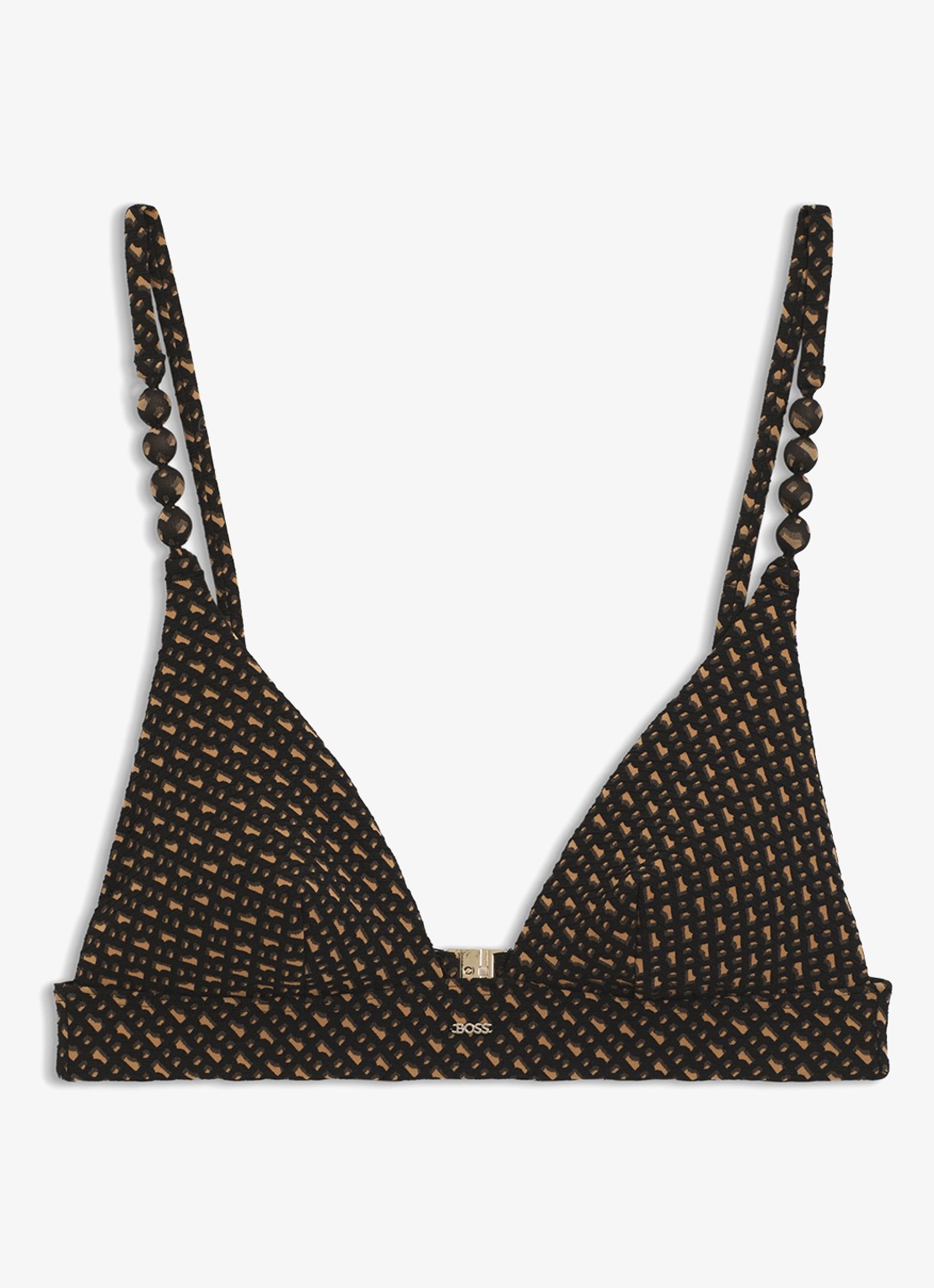 BOSS Bikinitop met logoprint - voorkant zwart