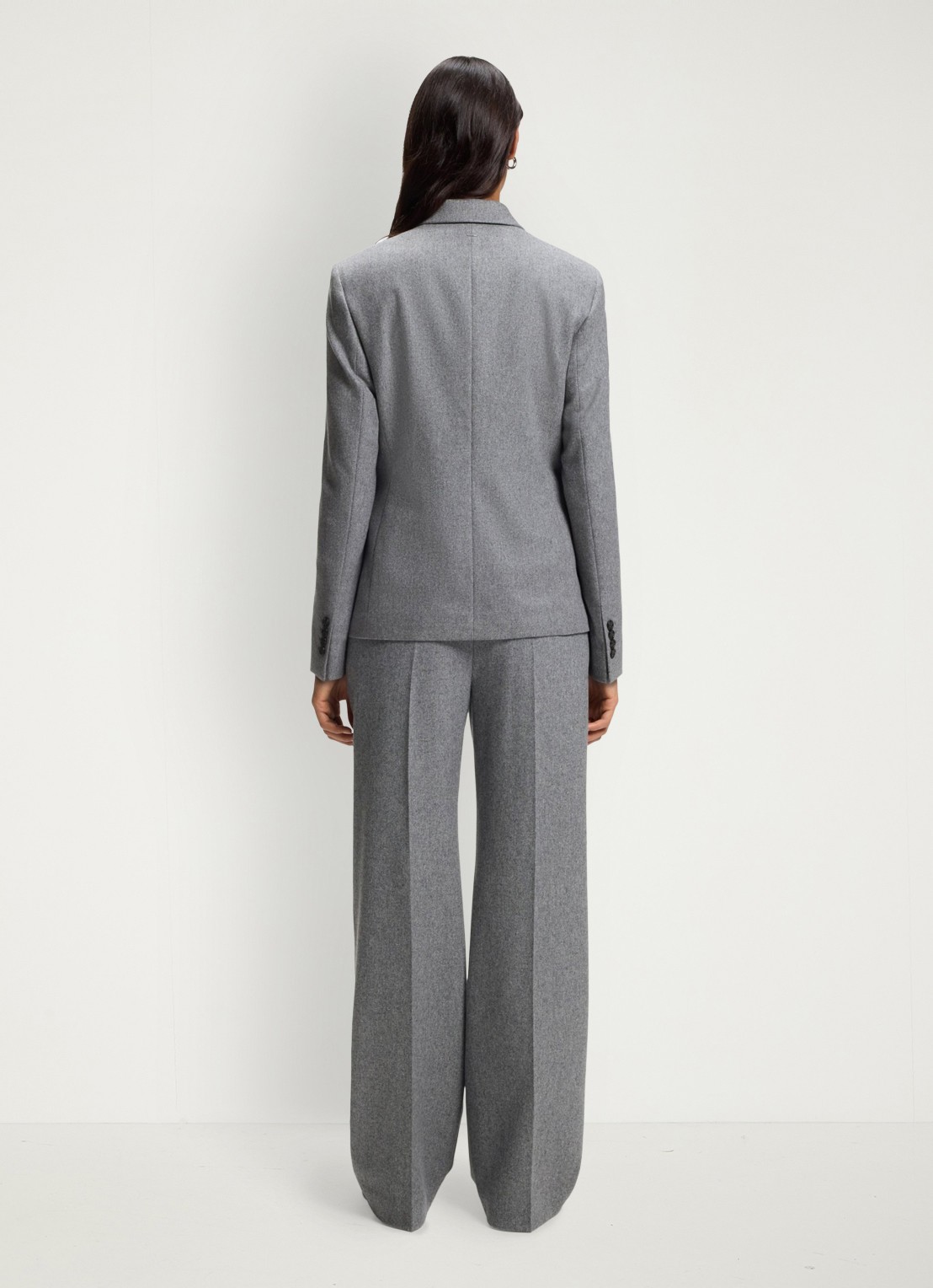 BOSS Blazer in wolblend - achterkant middengrijs