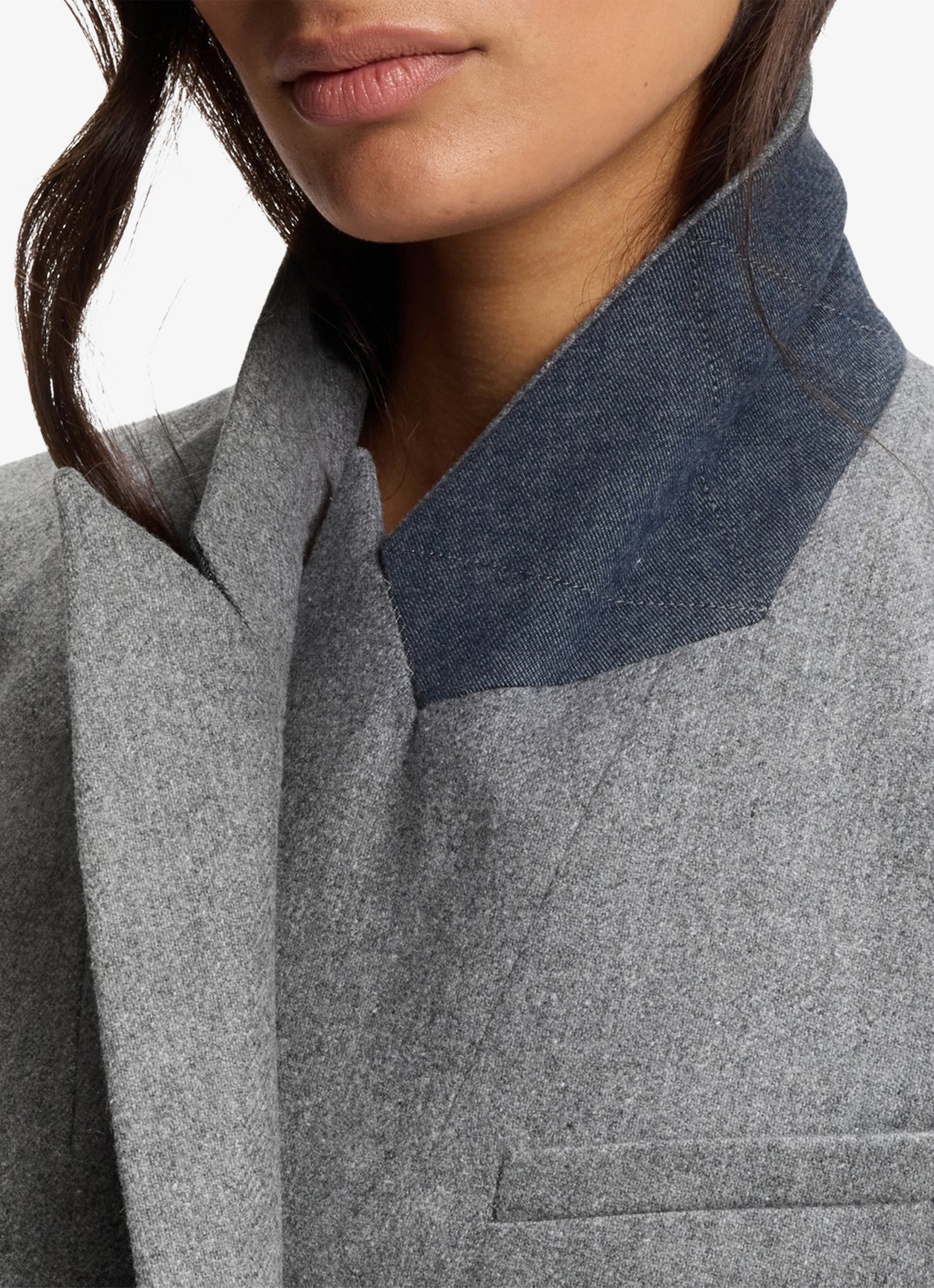 BOSS Blazer in wolblend - detail 5 middengrijs