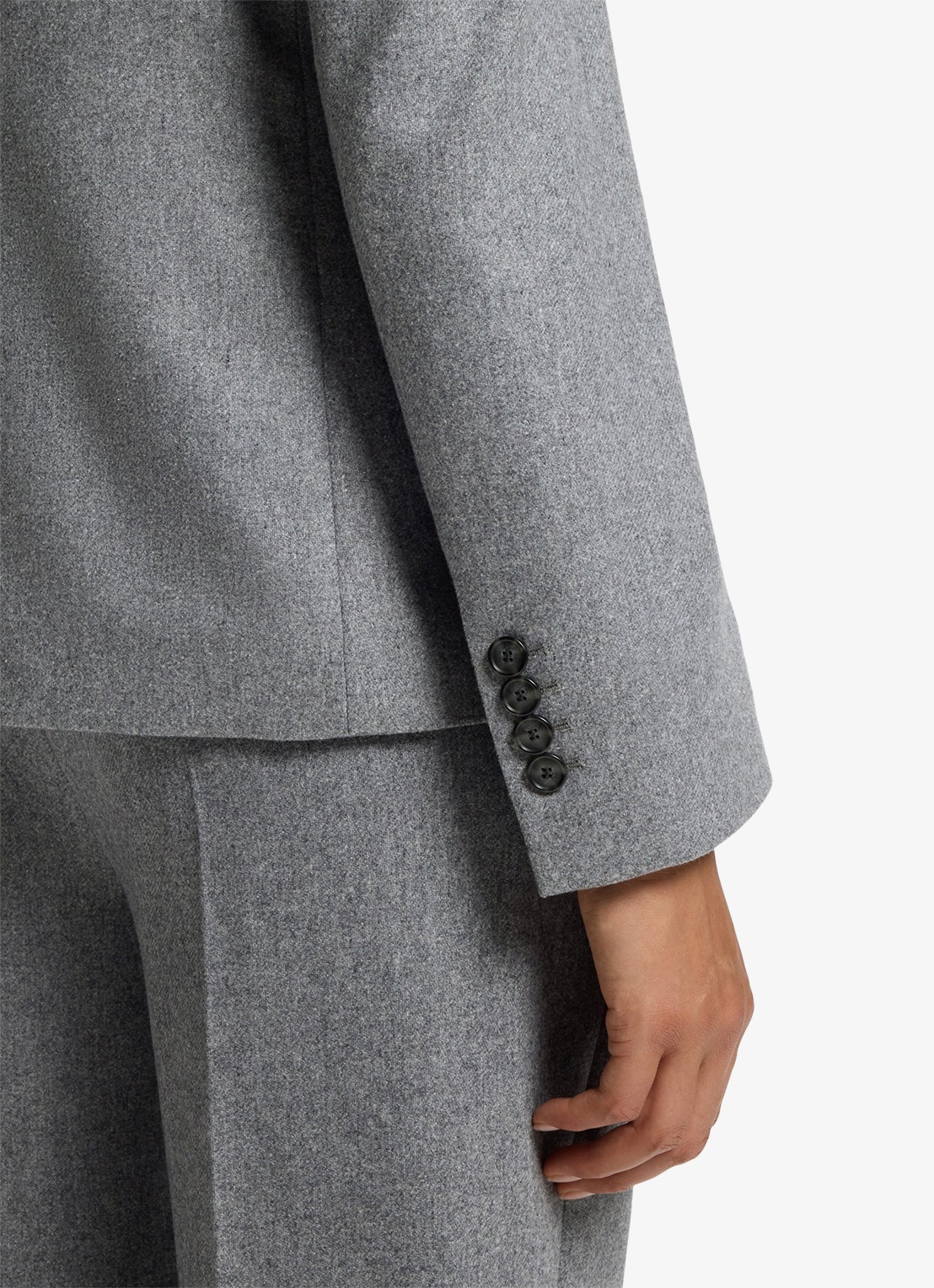 BOSS Blazer in wolblend - detail 6 middengrijs