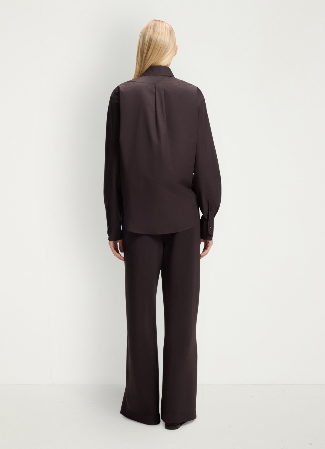 BOSS Blouse met borstzak - achterkant 6 medium brown-210 / bruin