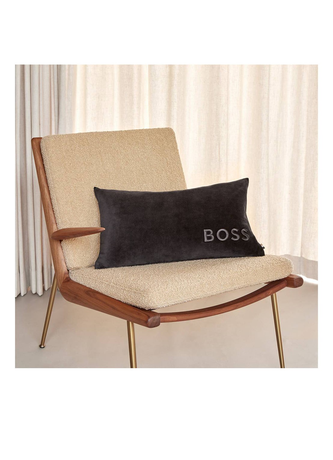 BOSS Bold sierkussenhoes 33 x 57 cm - detail 7 zwart