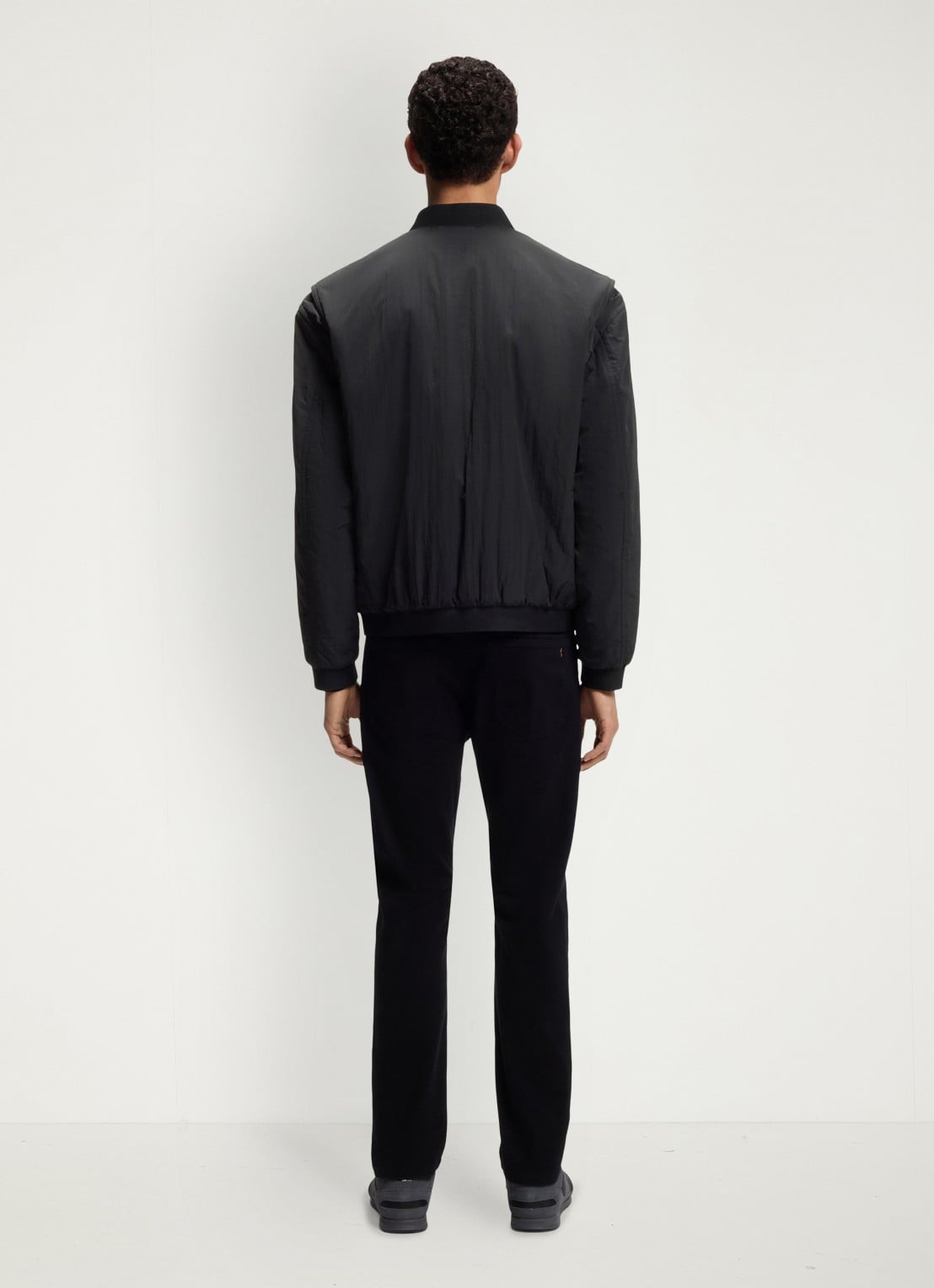 BOSS Bomber jack met logo - achterkant 3 zwart