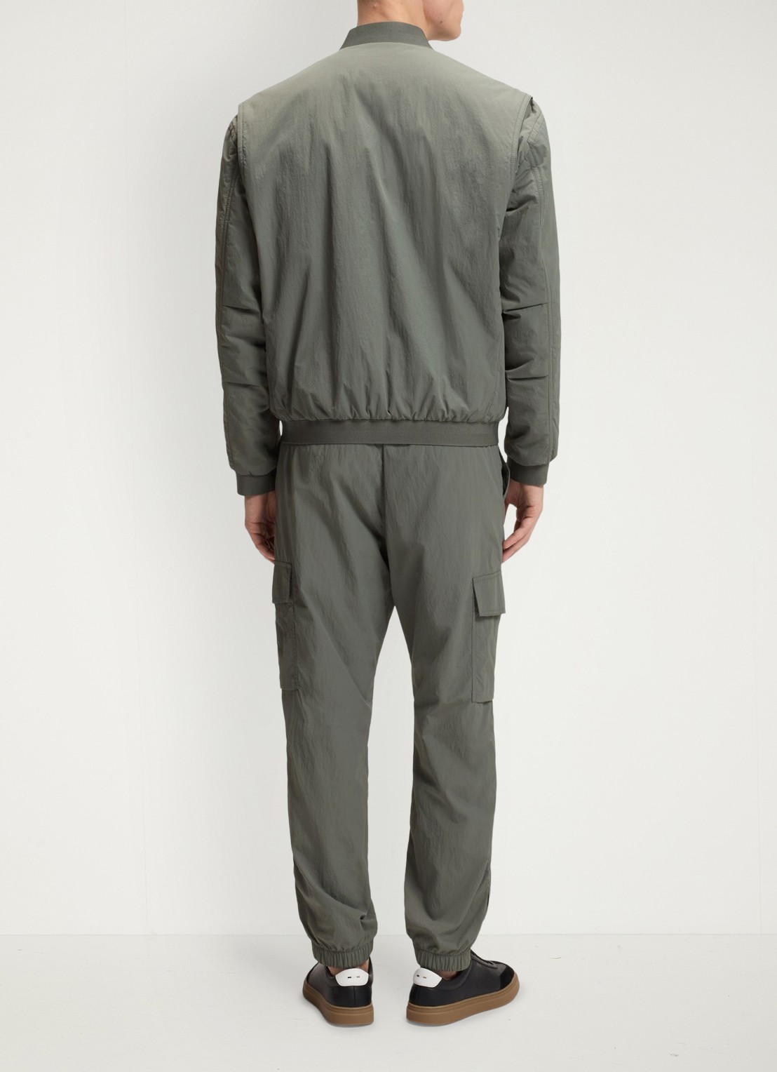 BOSS Bomber jack met logo - achterkant 3 grijs