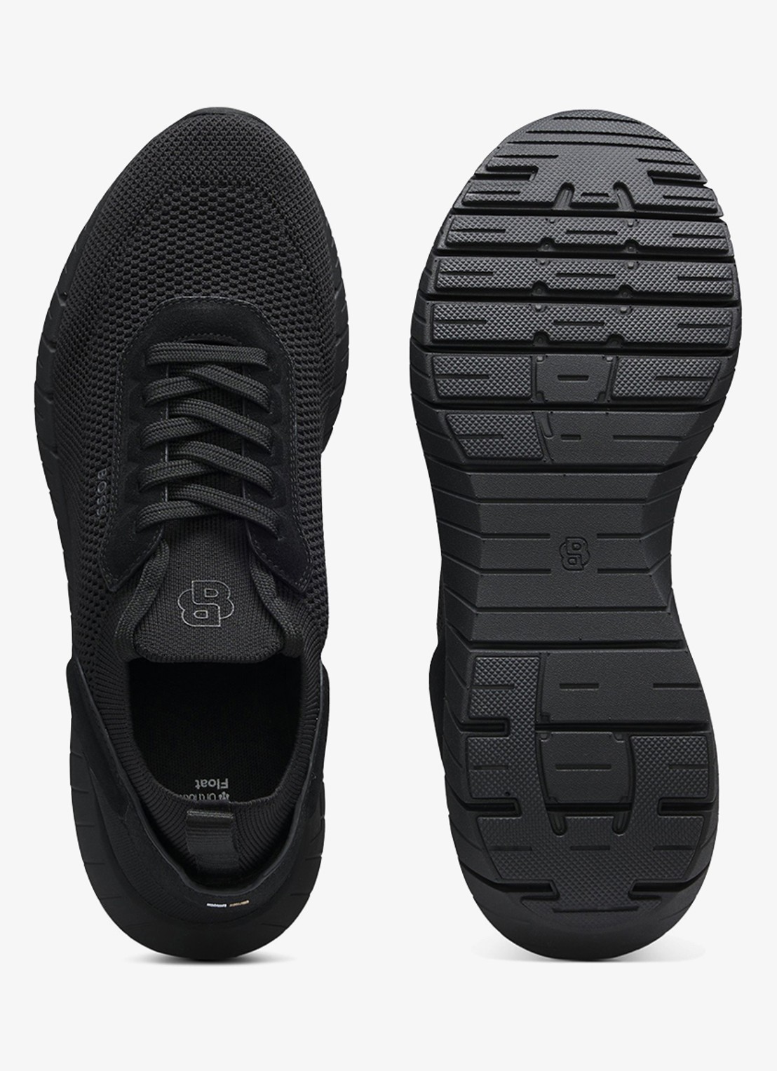 BOSS Boss-Motion sneaker met gebreid bovenwerk - achterkant zwart