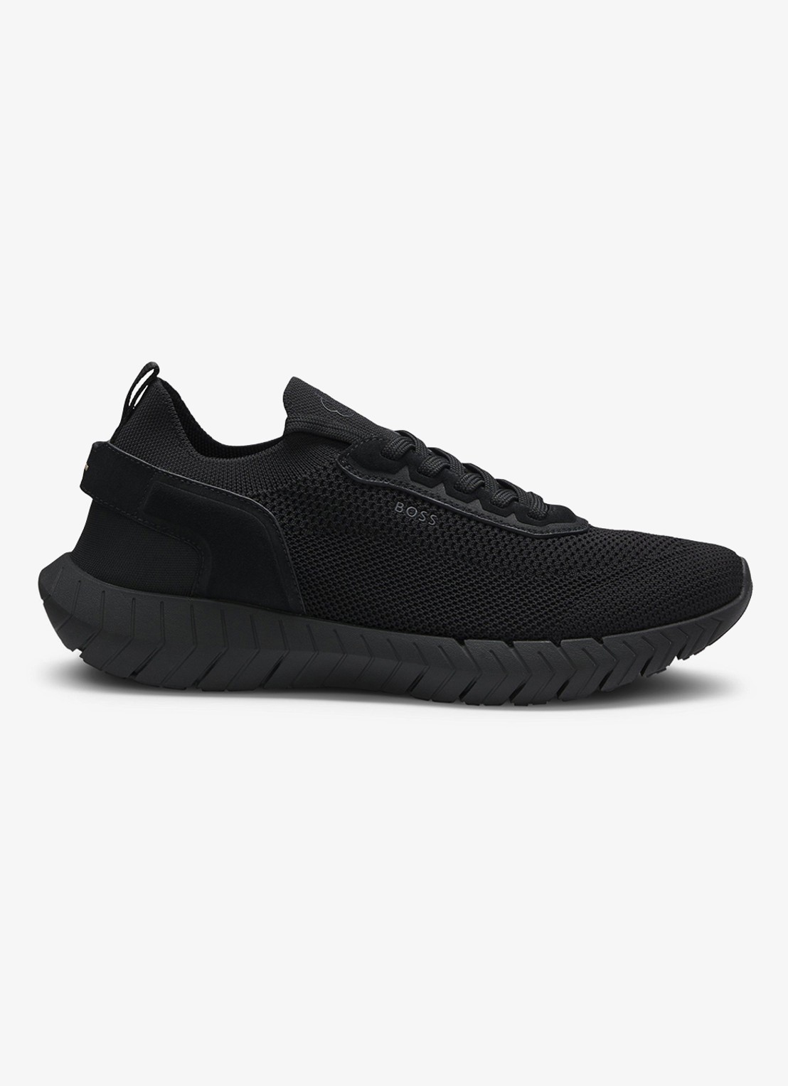 BOSS Boss-Motion sneaker met gebreid bovenwerk - voorkant 2 zwart