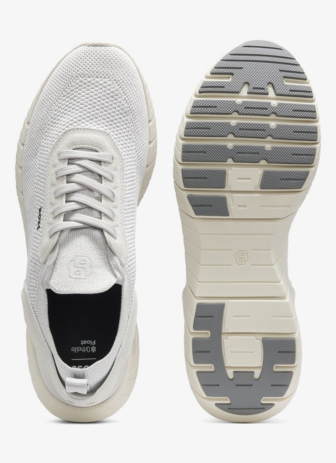 BOSS Boss-Motion sneaker met gebreid bovenwerk - achterkant wit