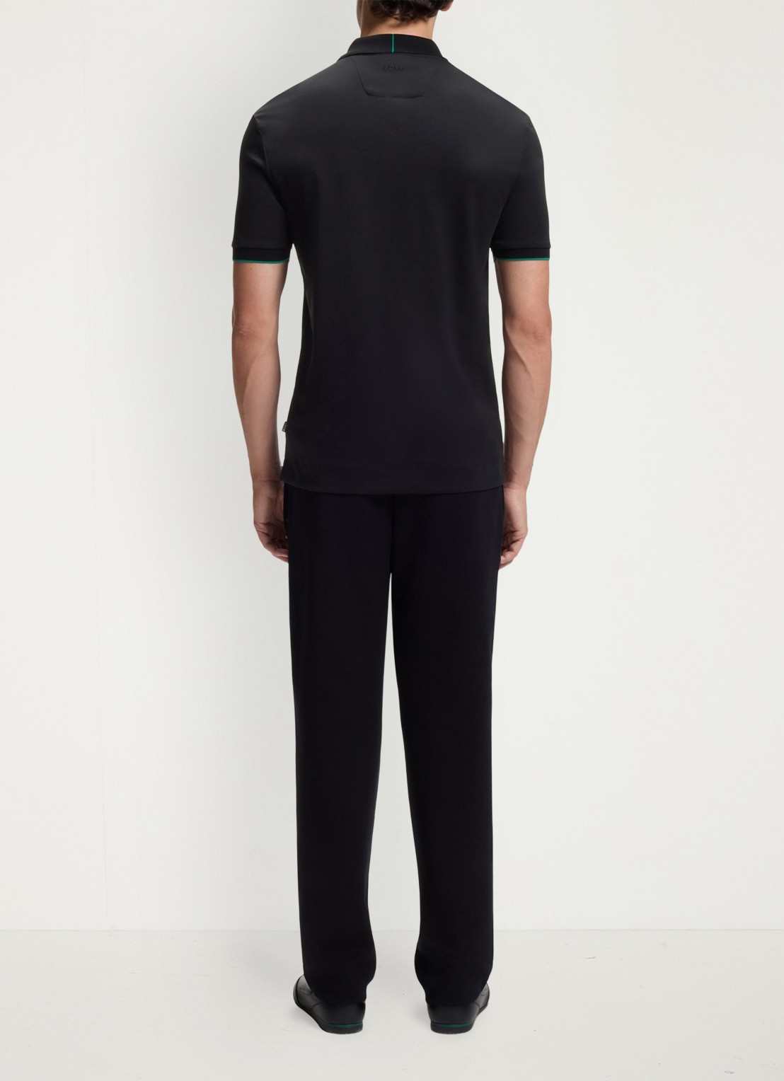BOSS BOSS x ASTON MARTIN regular fit polo met logo - achterkant 3 zwart