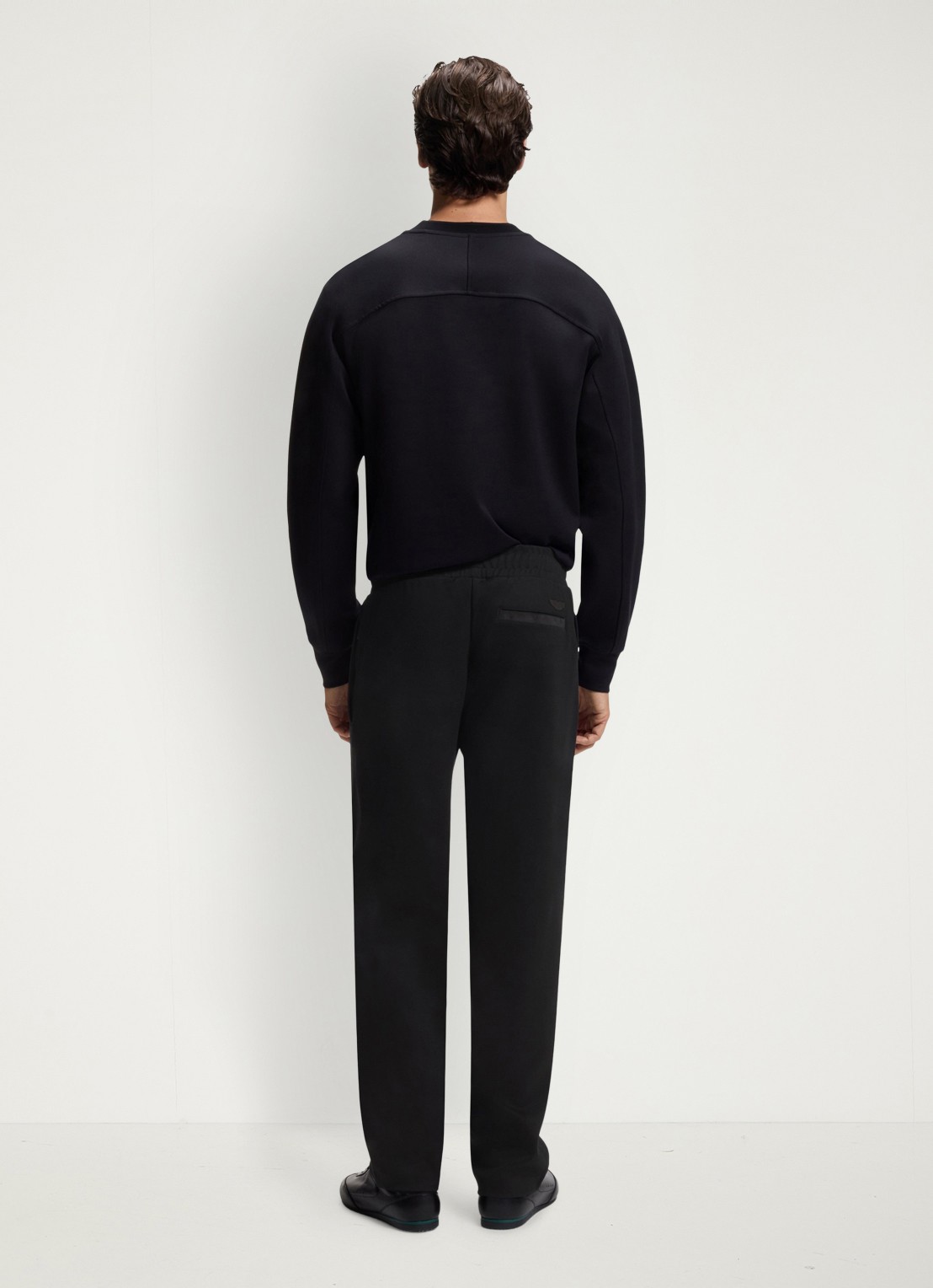 BOSS BOSS x ASTON MARTIN slim fit pantalon met steekzakken  - achterkant zwart