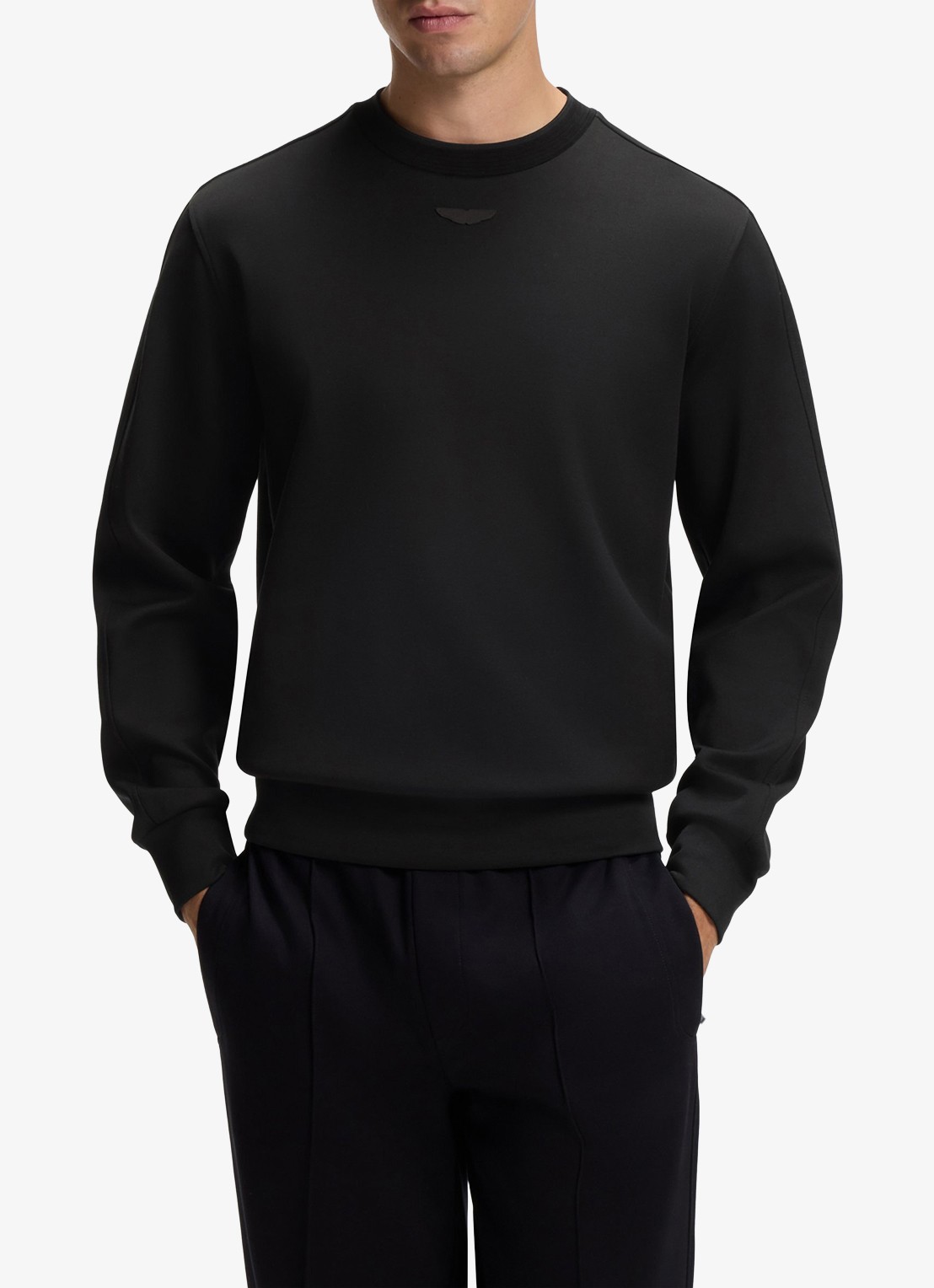 BOSS BOSS x Aston Martin sweater met logo - detail zwart