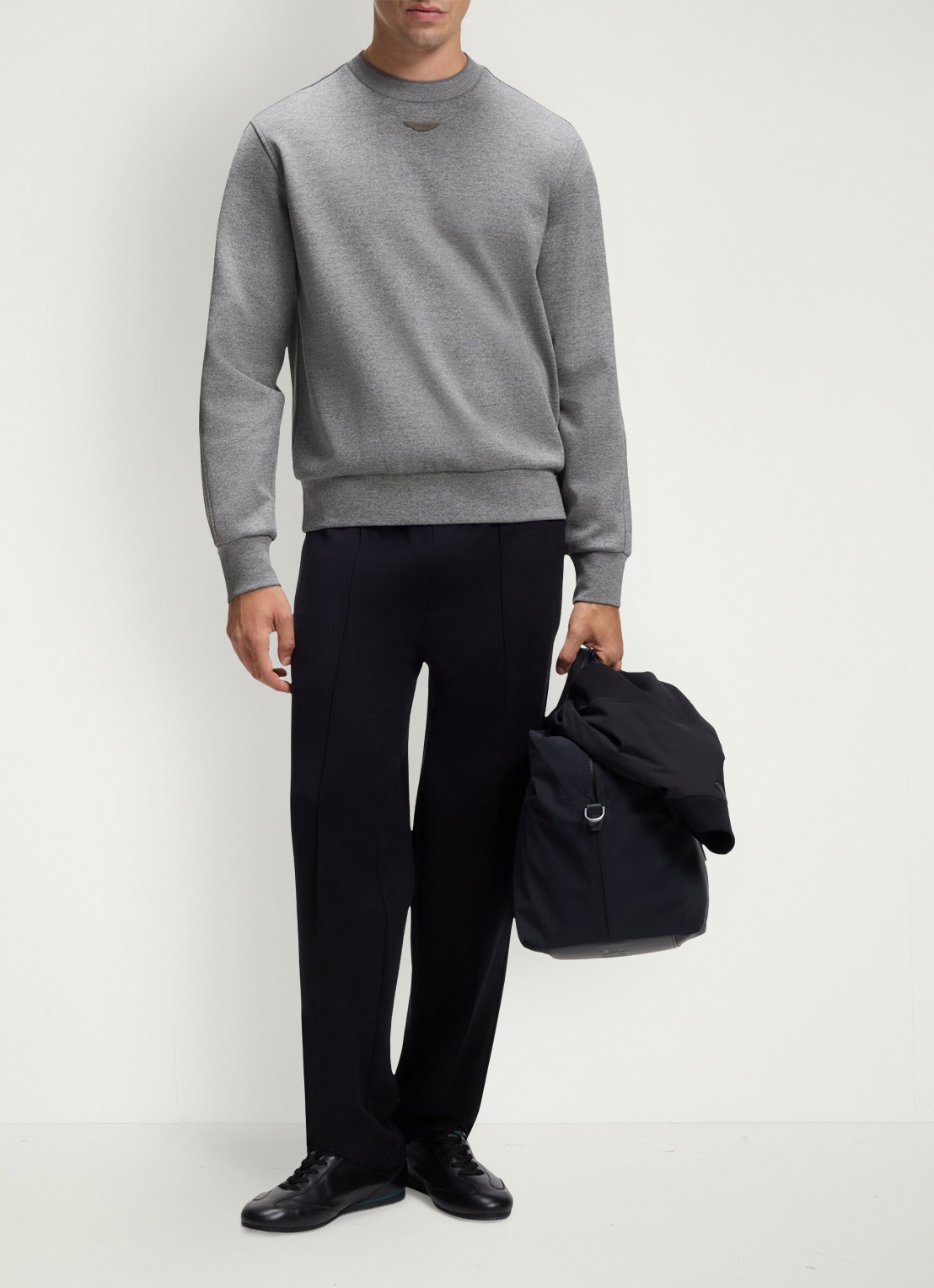 BOSS BOSS x Aston Martin sweater met logo - voorkant 5 open grey-072 / grijs