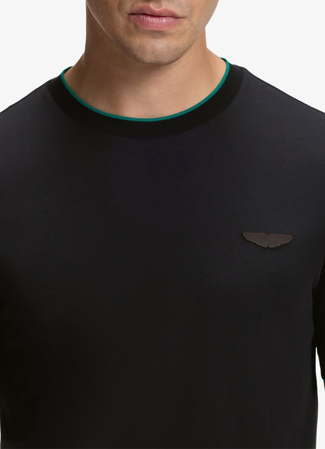 BOSS BOSS x ASTON MARTIN T-shirt met gestreept detail - detail 4 zwart