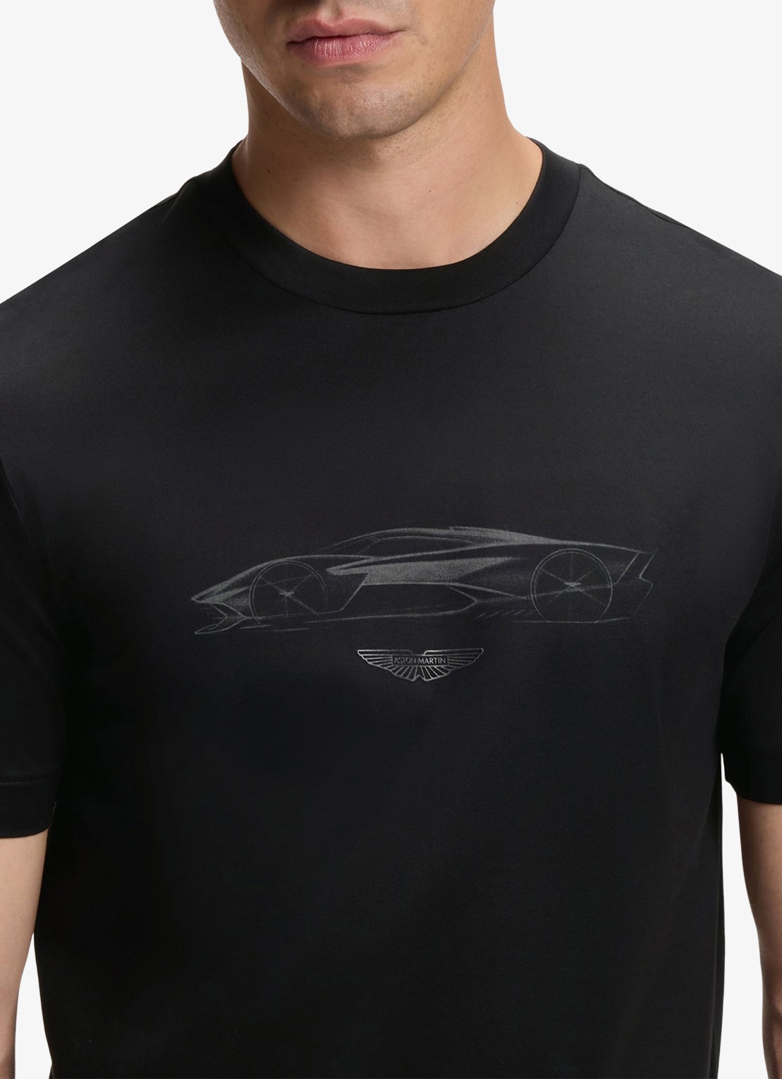 BOSS BOSS x ASTON MARTIN T-shirt van katoen - detail 2 zwart