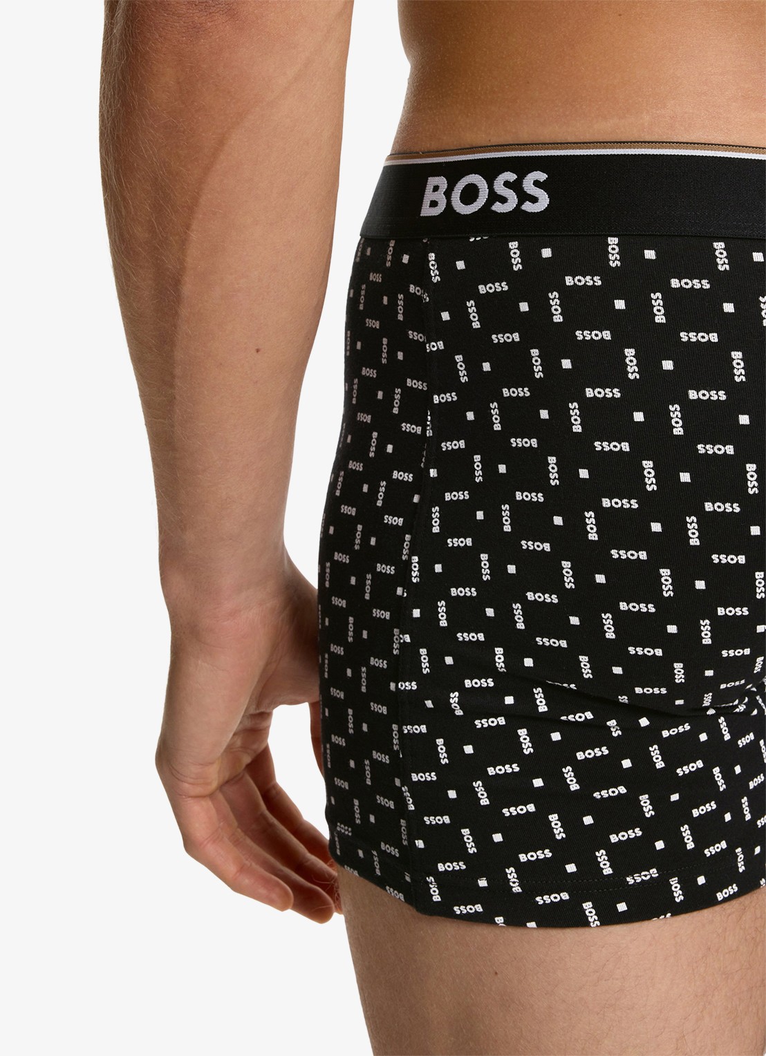 BOSS Boxershort met logoband in 3-pack - detail 4 zwart