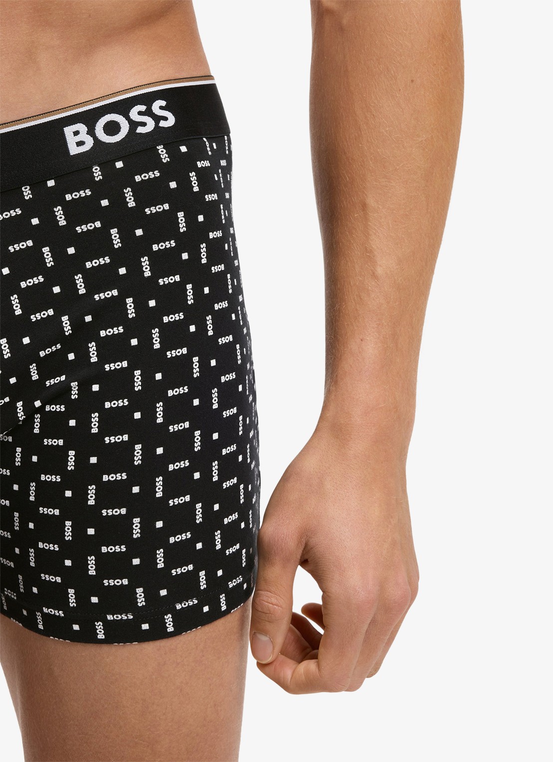 BOSS Boxershort met logoband in 3-pack - detail 5 zwart