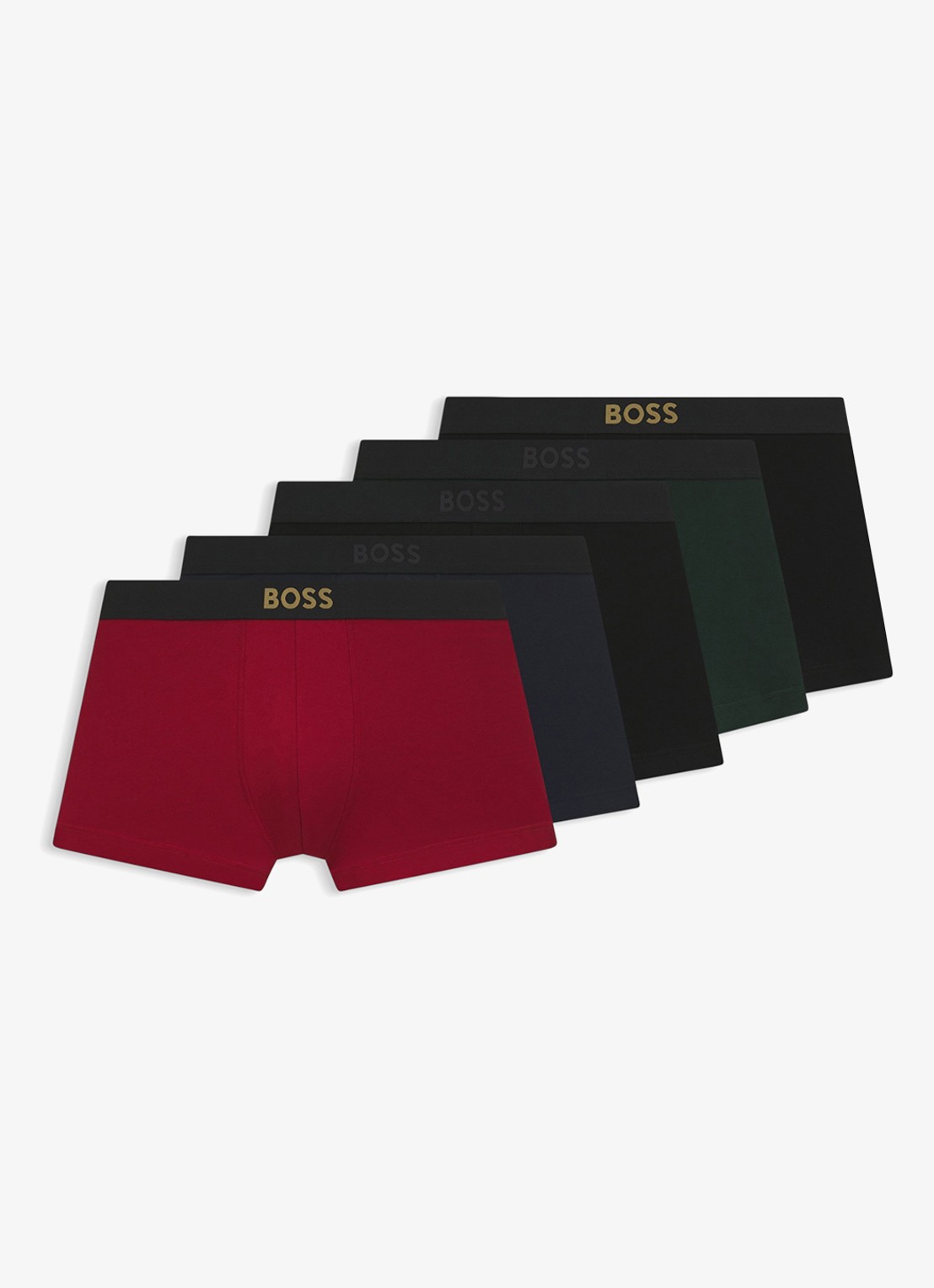 BOSS Boxershort met logoband in 5-pack - voorkant open miscellaneous-992 / multicolor