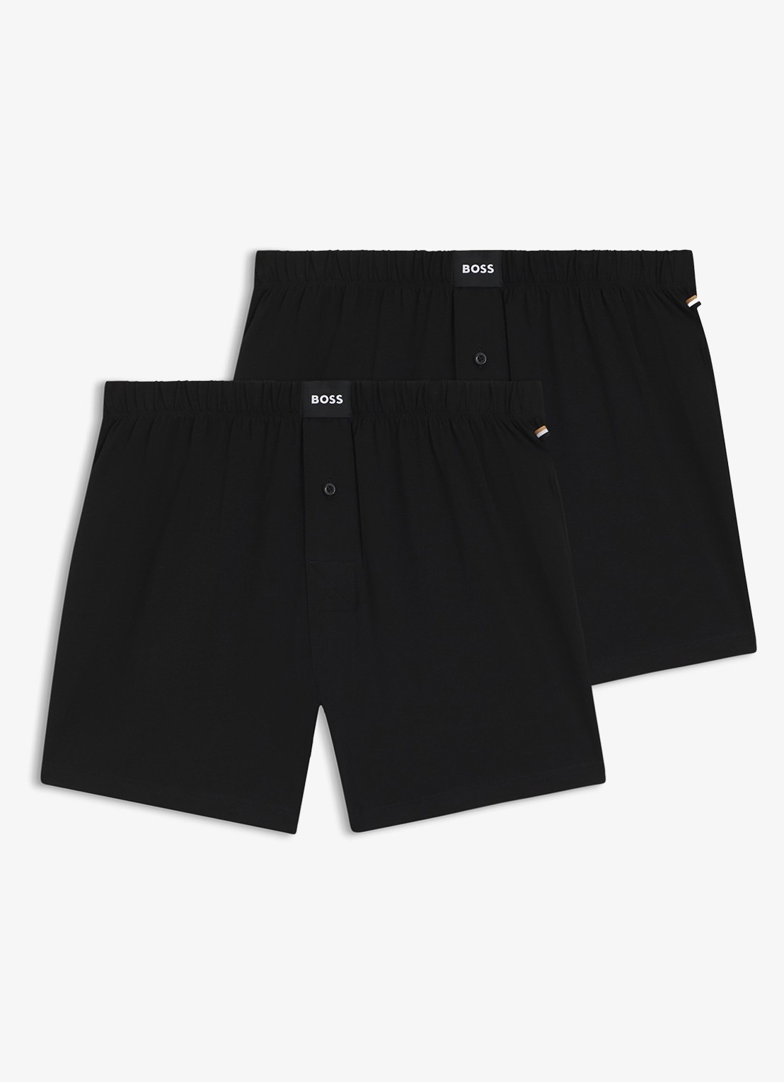 BOSS Boxershorts met logo in 2-pack - voorkant 4 zwart