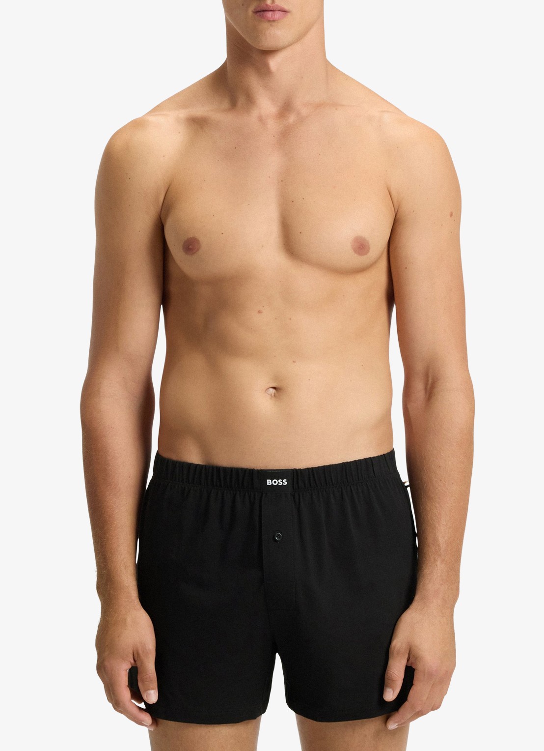 BOSS Boxershorts met logo in 2-pack - voorkant 5 zwart
