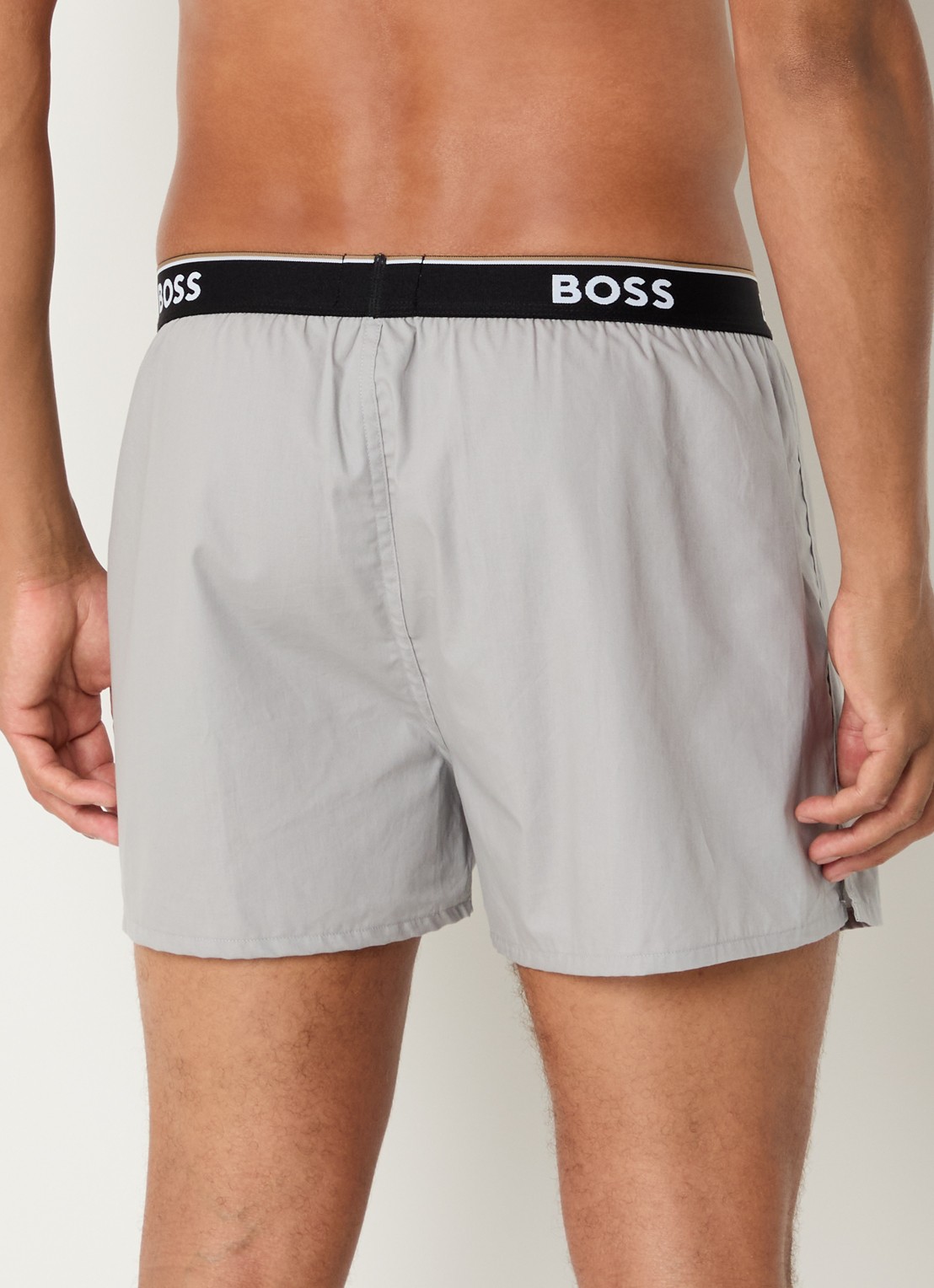 BOSS Boxershorts met logoband in 2-pack - achterkant 4 grijs
