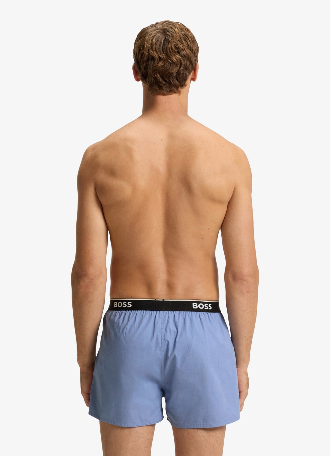 BOSS Boxershorts met logoband in 2-pack - achterkant blauw