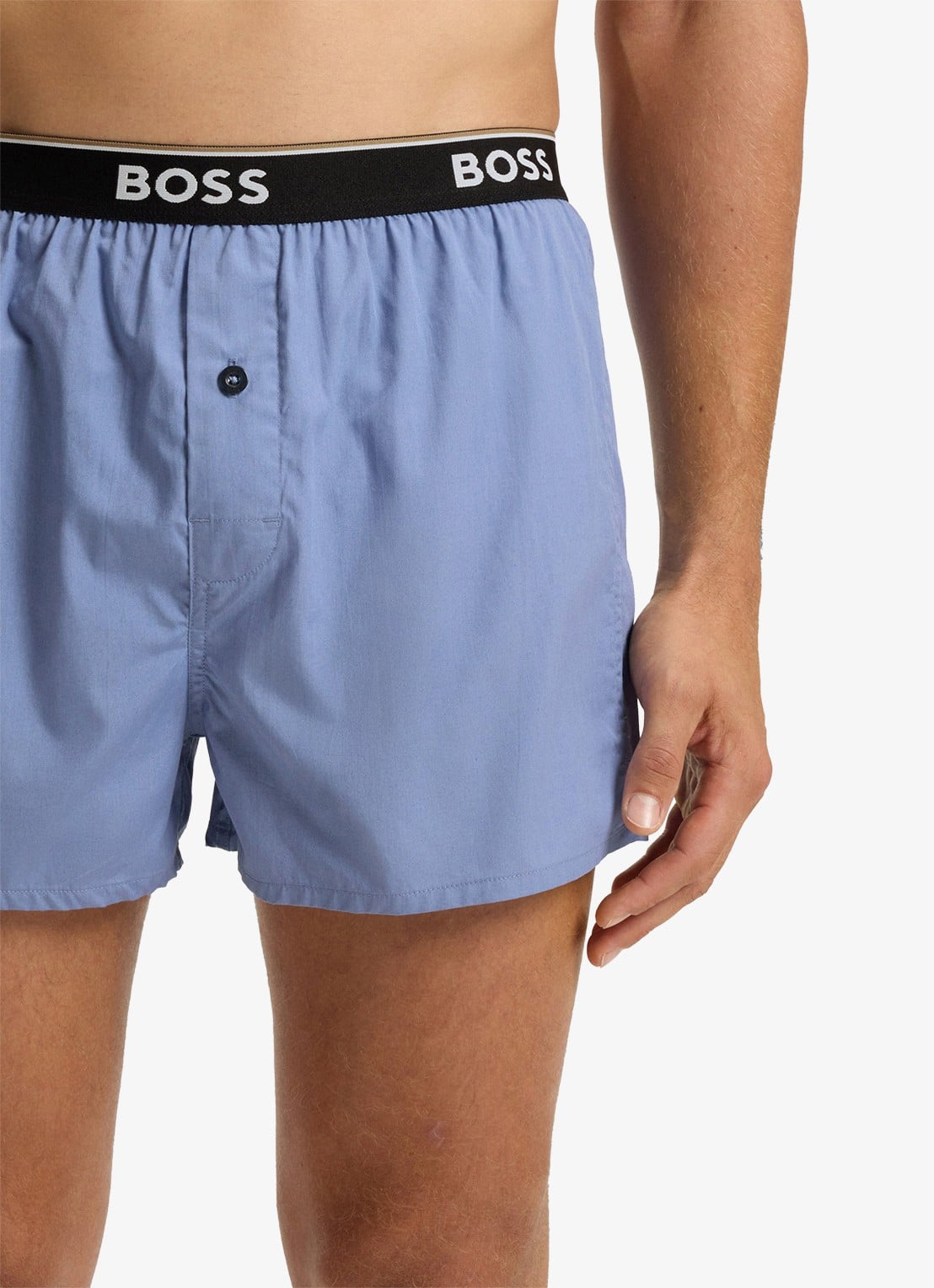 BOSS Boxershorts met logoband in 2-pack - detail 3 blauw