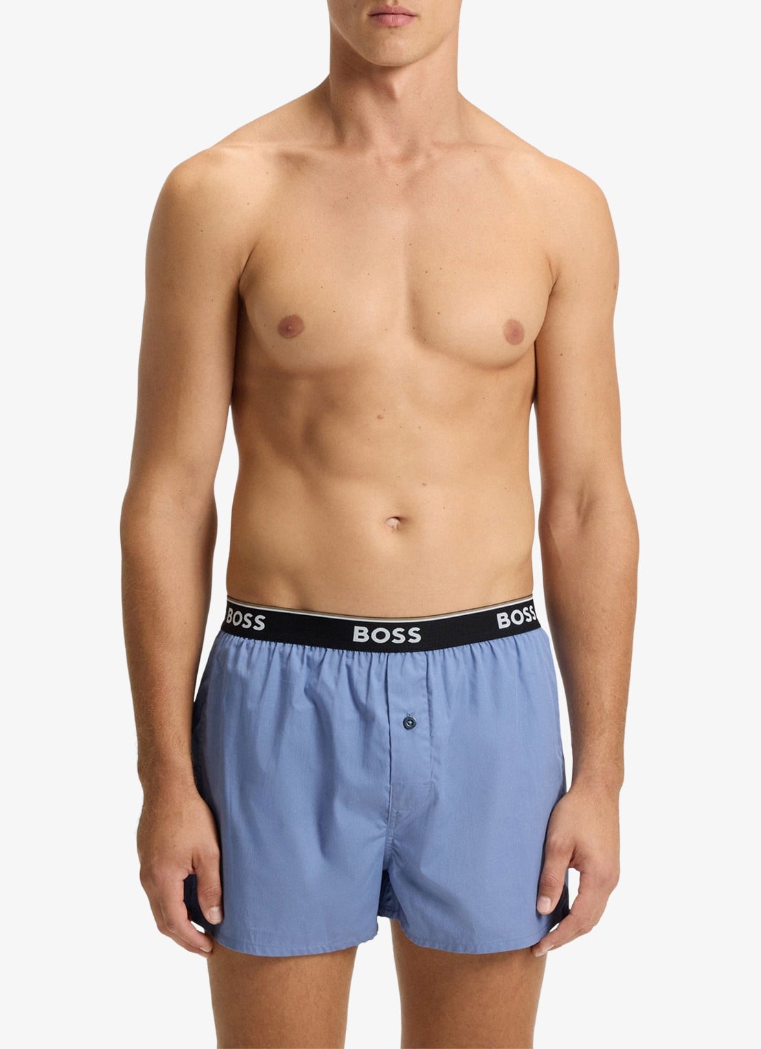 BOSS Boxershorts met logoband in 2-pack - voorkant 5 blauw
