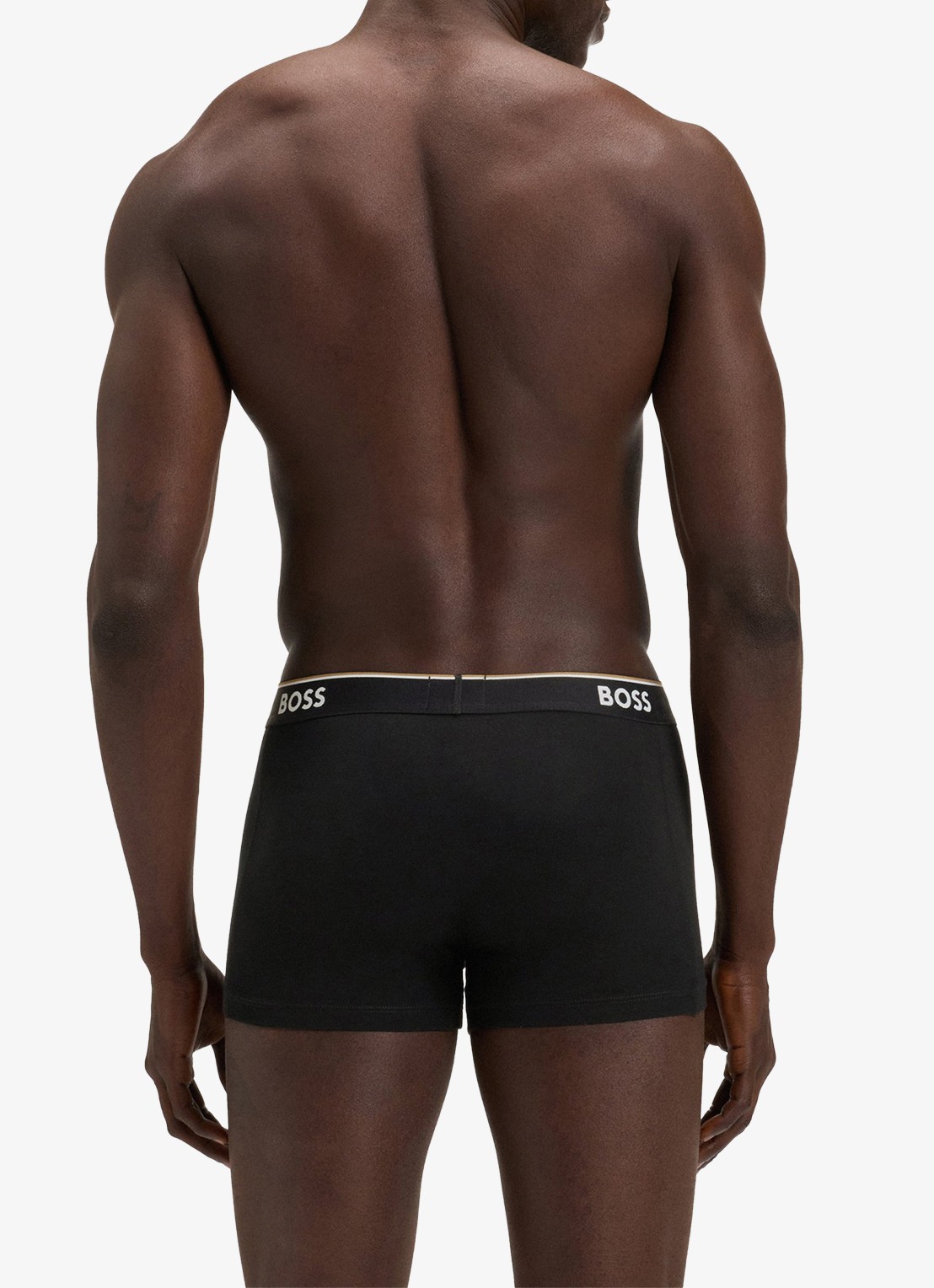 BOSS Boxershorts met logoband in 3-pack - achterkant diepzwart