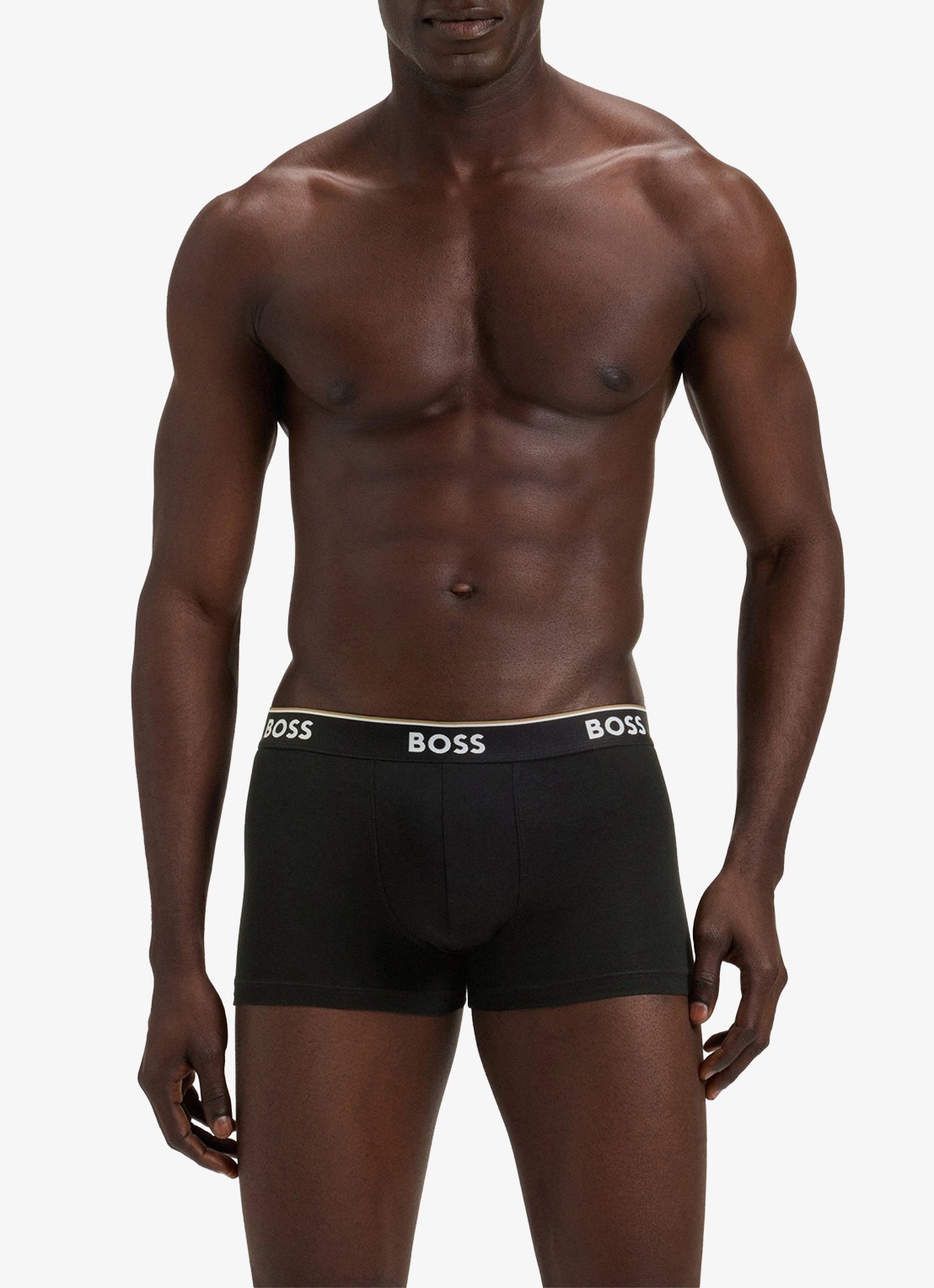 BOSS Boxershorts met logoband in 3-pack - voorkant 3 diepzwart