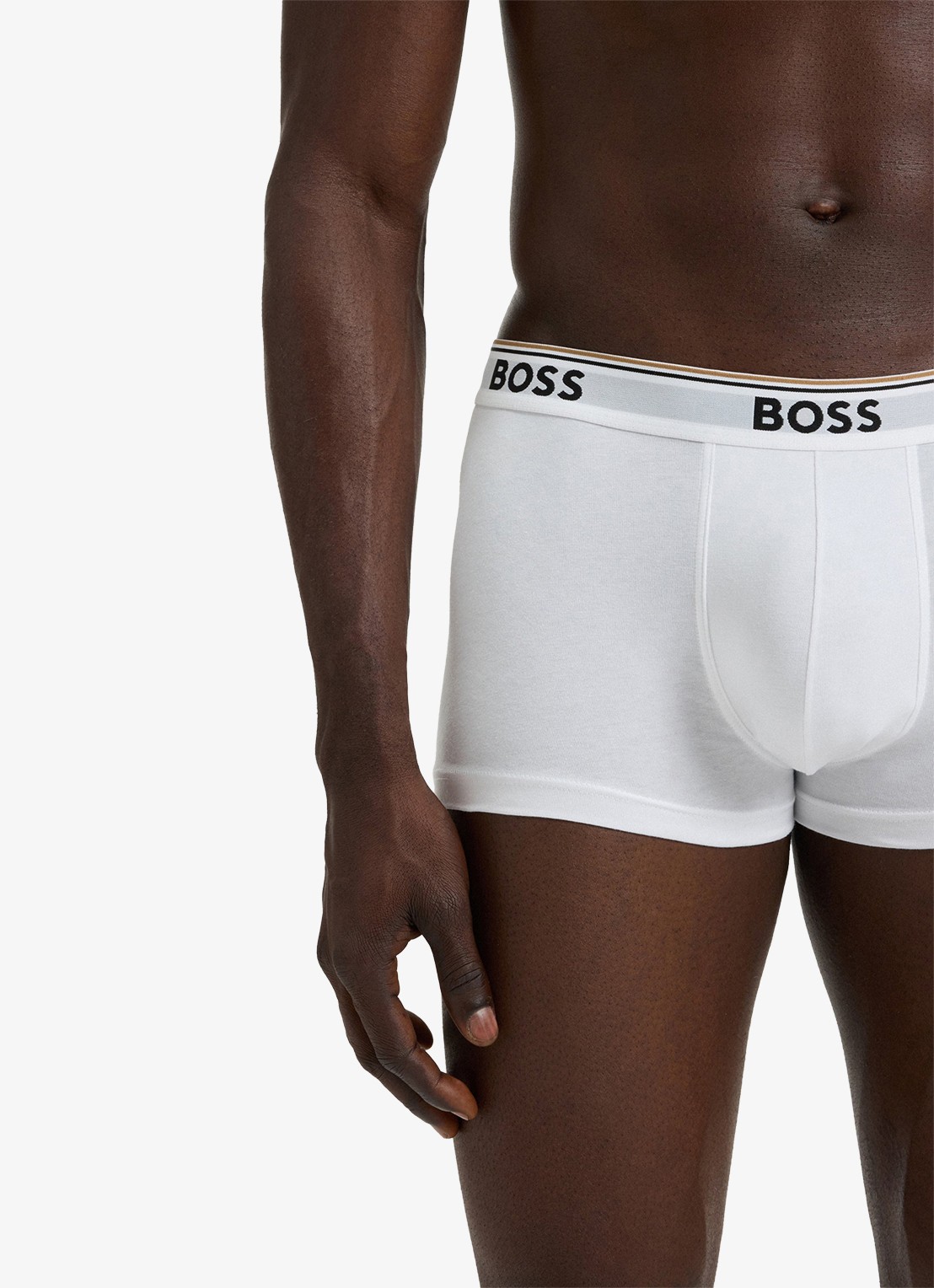 BOSS Boxershorts met logoband in 3-pack - detail wit
