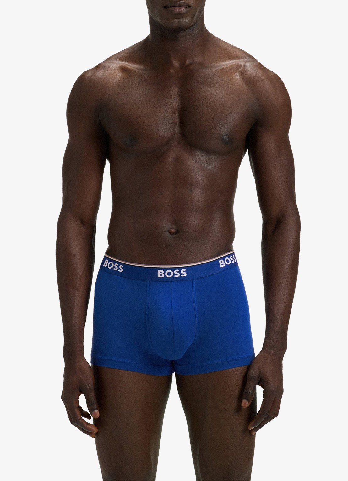 BOSS Boxershorts met logoband in 3-pack - voorkant 2 blauw