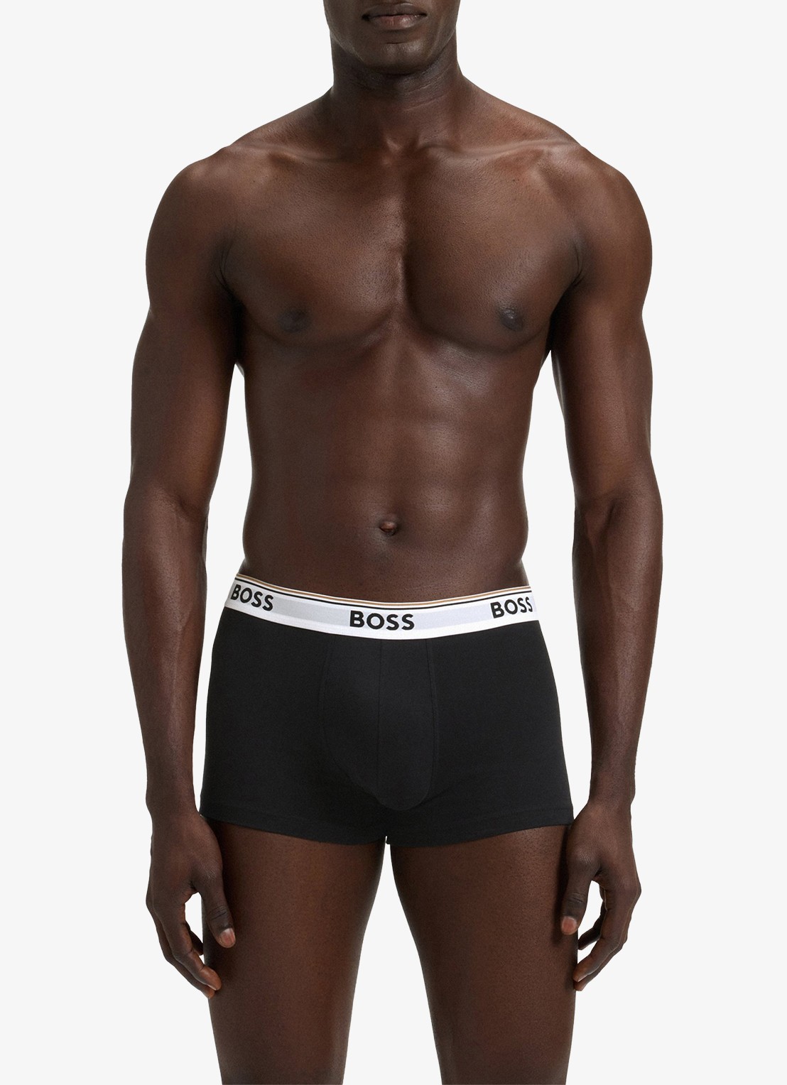 BOSS Boxershorts met logoband in 3-pack - voorkant 2 zwart