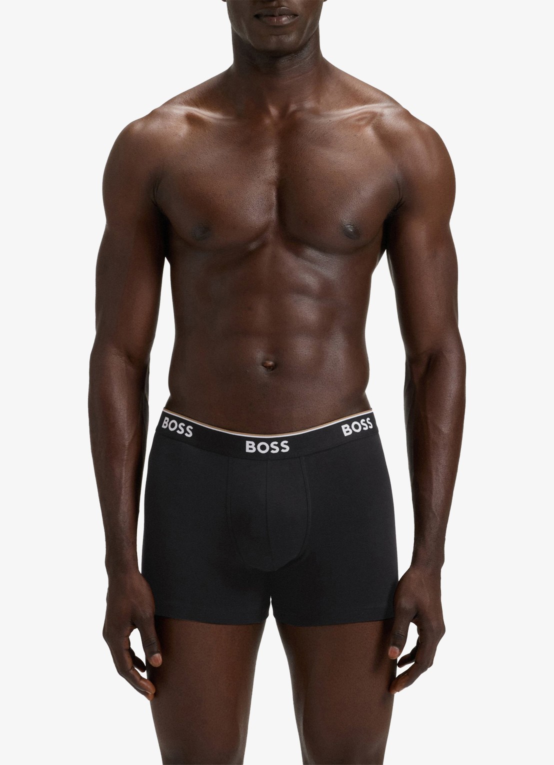 BOSS Boxershorts met logoband in 3-pack - voorkant 3 zwart