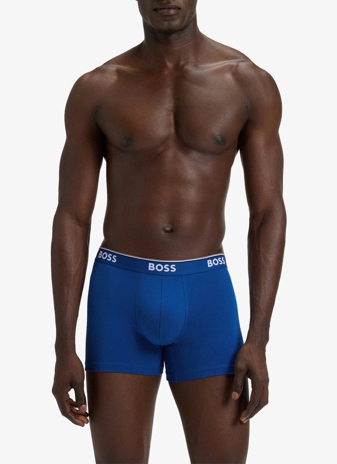BOSS Boxershorts met logoband in 3-pack - voorkant 5 blauw